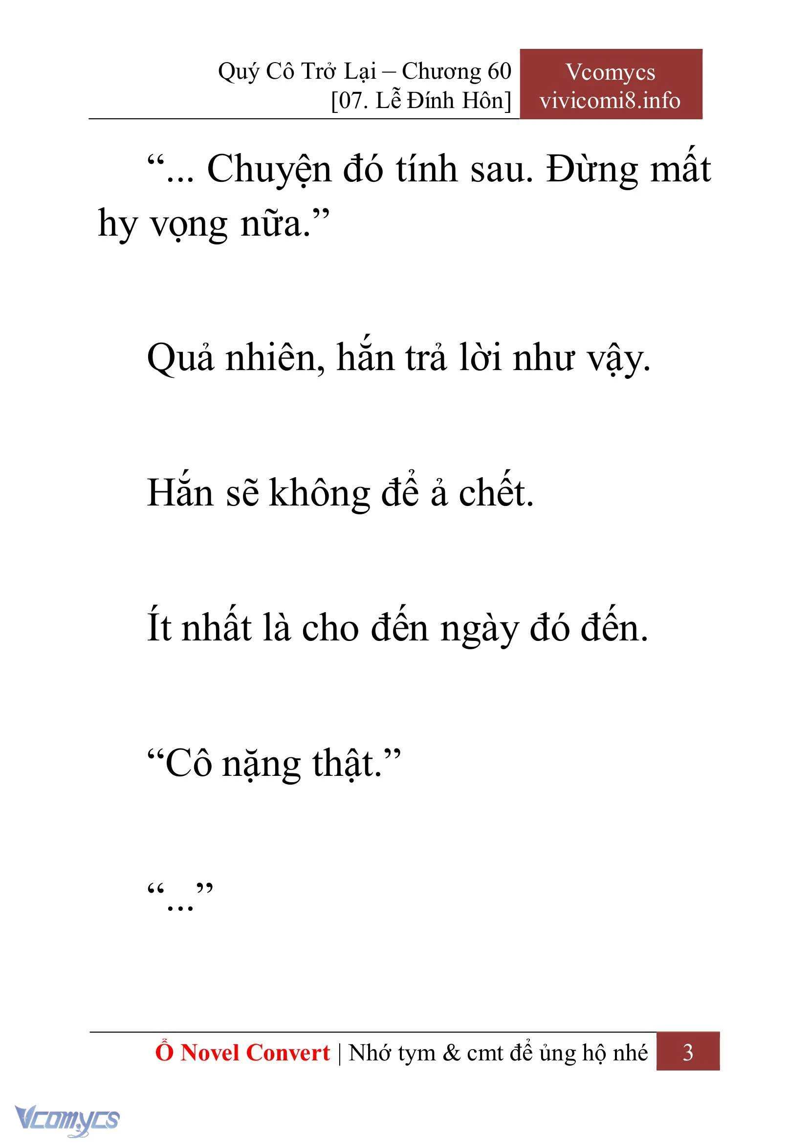 [Novel] Quý Cô Trở Lại Chapter  60 - 5