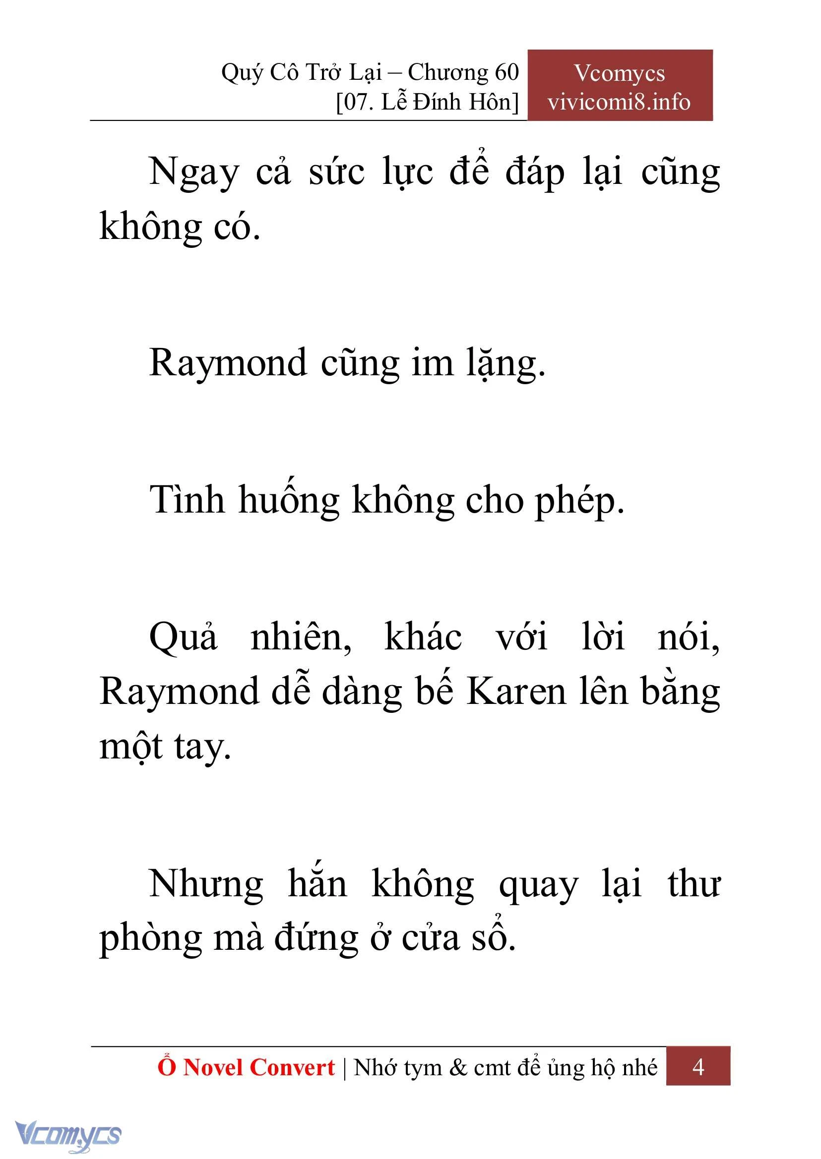 [Novel] Quý Cô Trở Lại Chapter  60 - 6