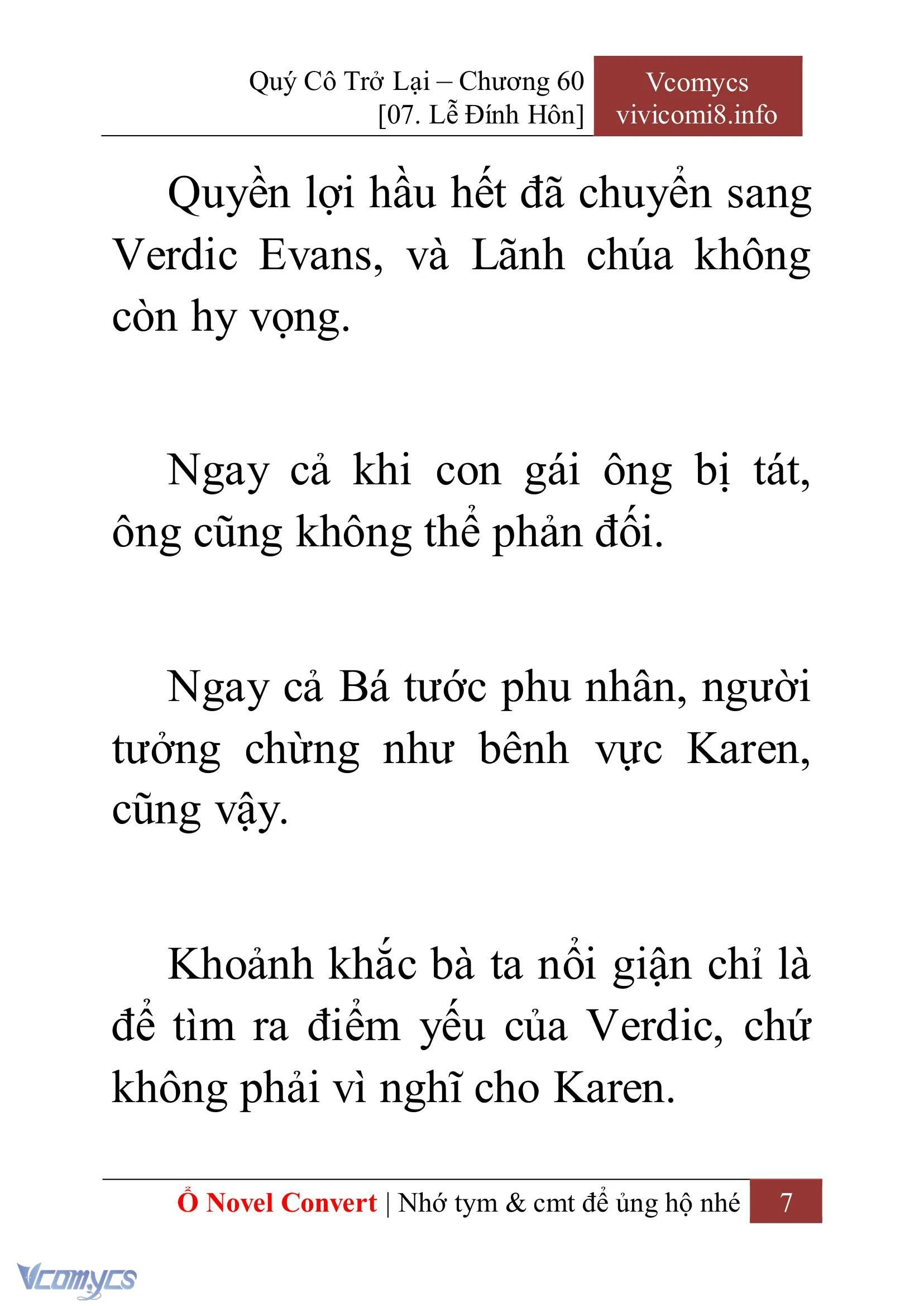 [Novel] Quý Cô Trở Lại Chapter  60 - 9