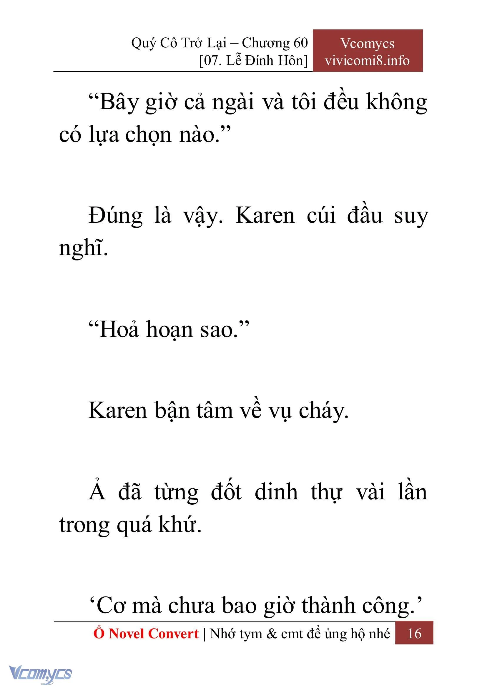 [Novel] Quý Cô Trở Lại Chapter  60 - 18