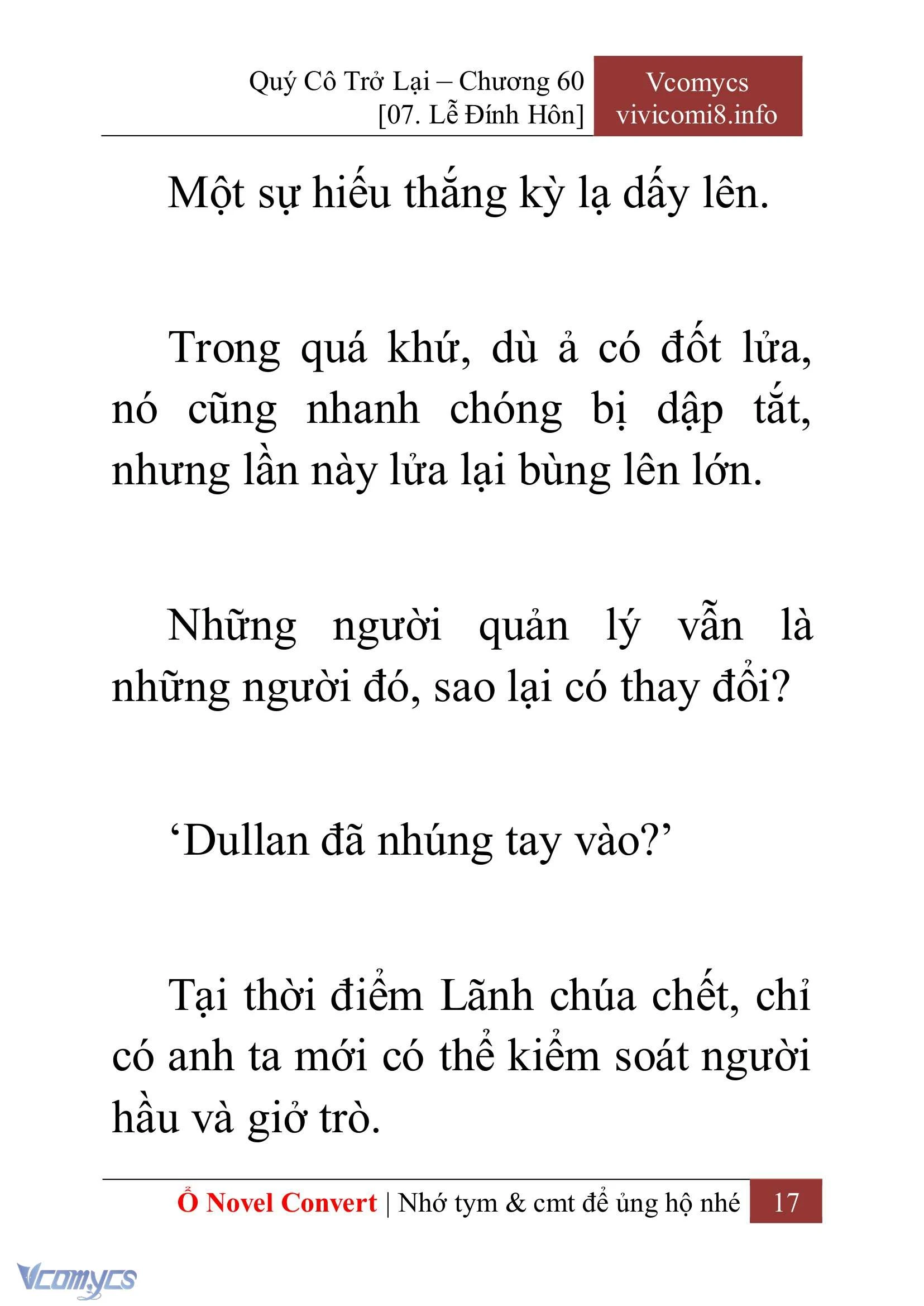 [Novel] Quý Cô Trở Lại Chapter  60 - 19