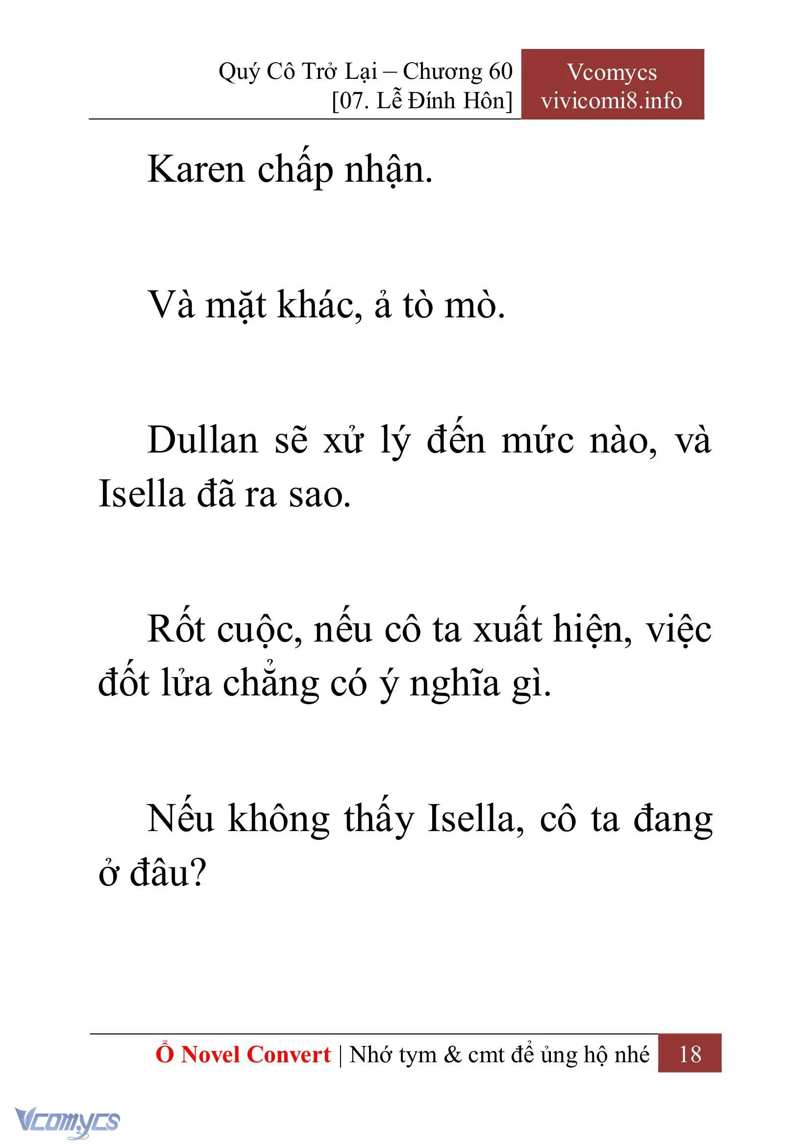 [Novel] Quý Cô Trở Lại Chapter  60 - 20