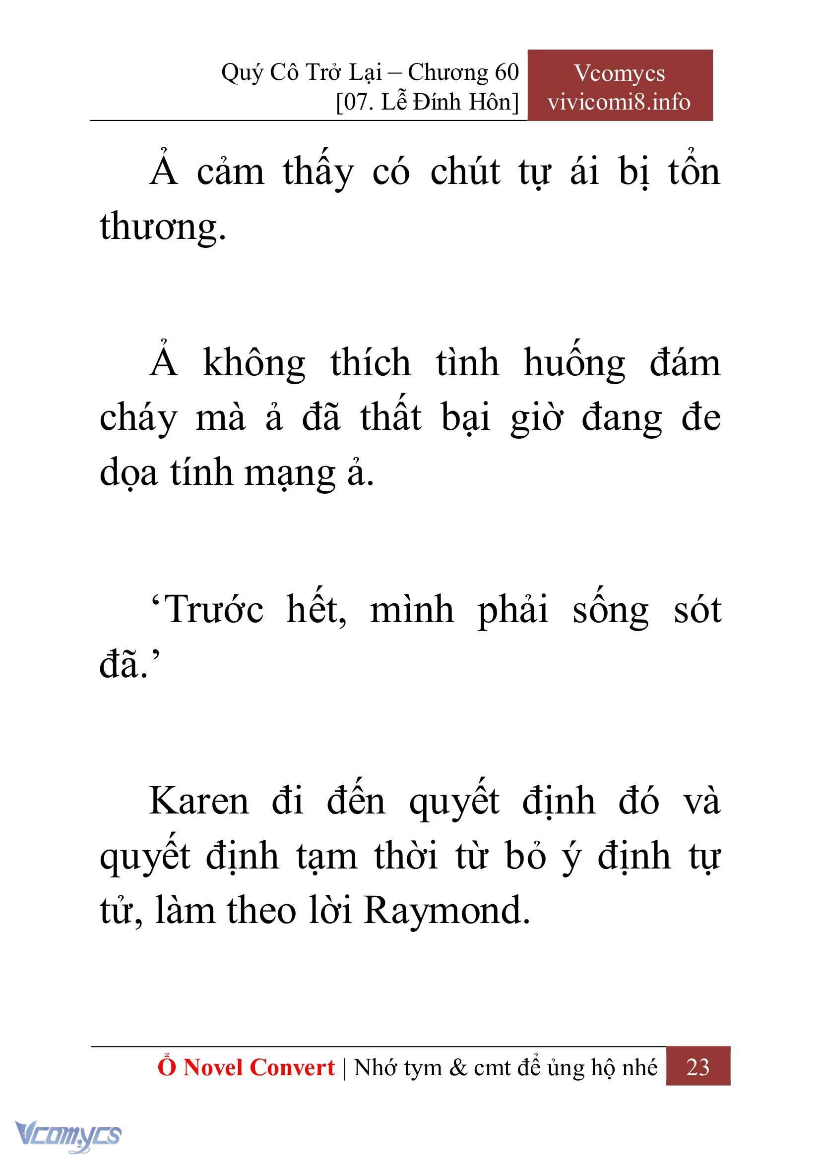 [Novel] Quý Cô Trở Lại Chapter  60 - 25
