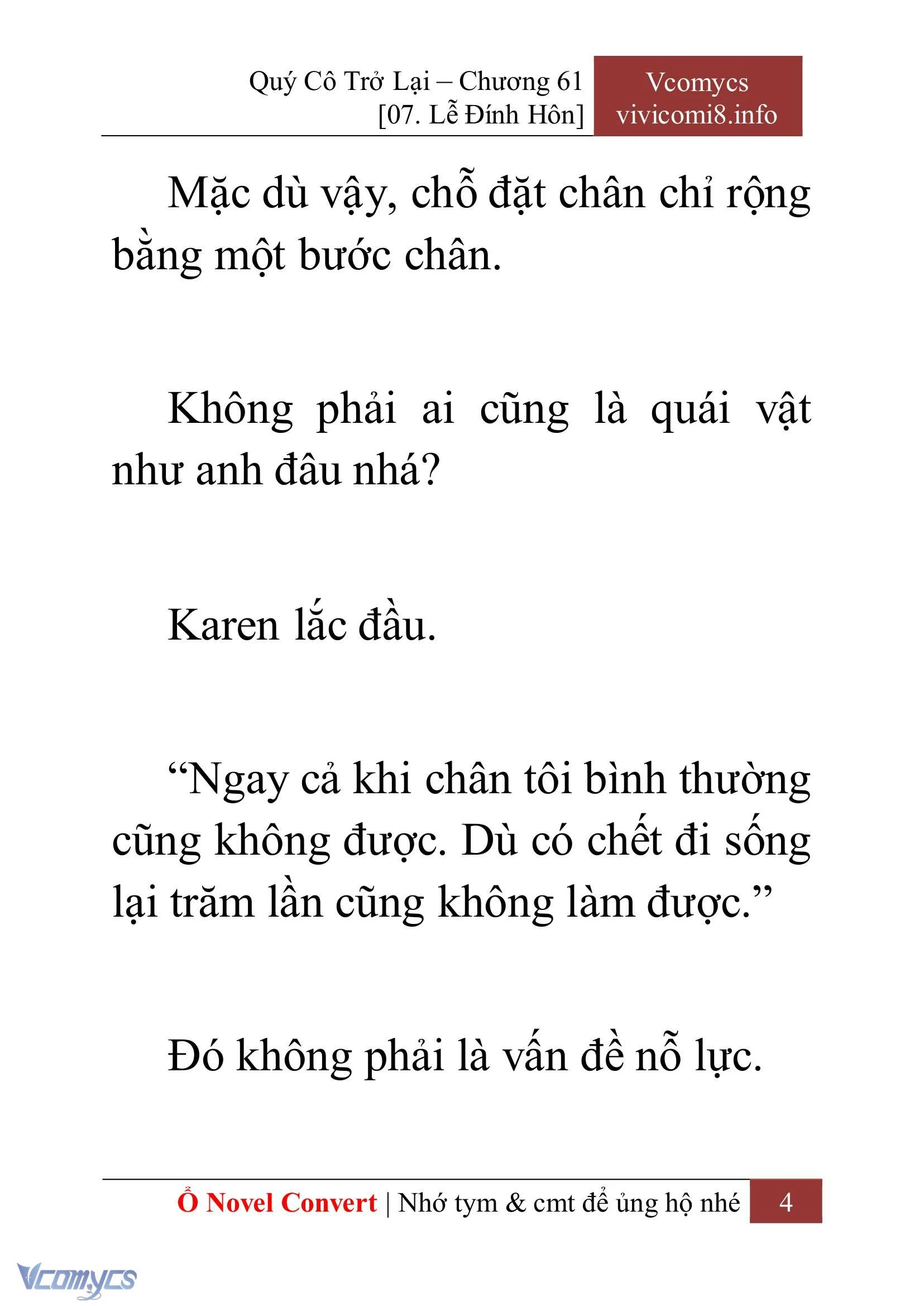 [Novel] Quý Cô Trở Lại Chapter  61 - 6