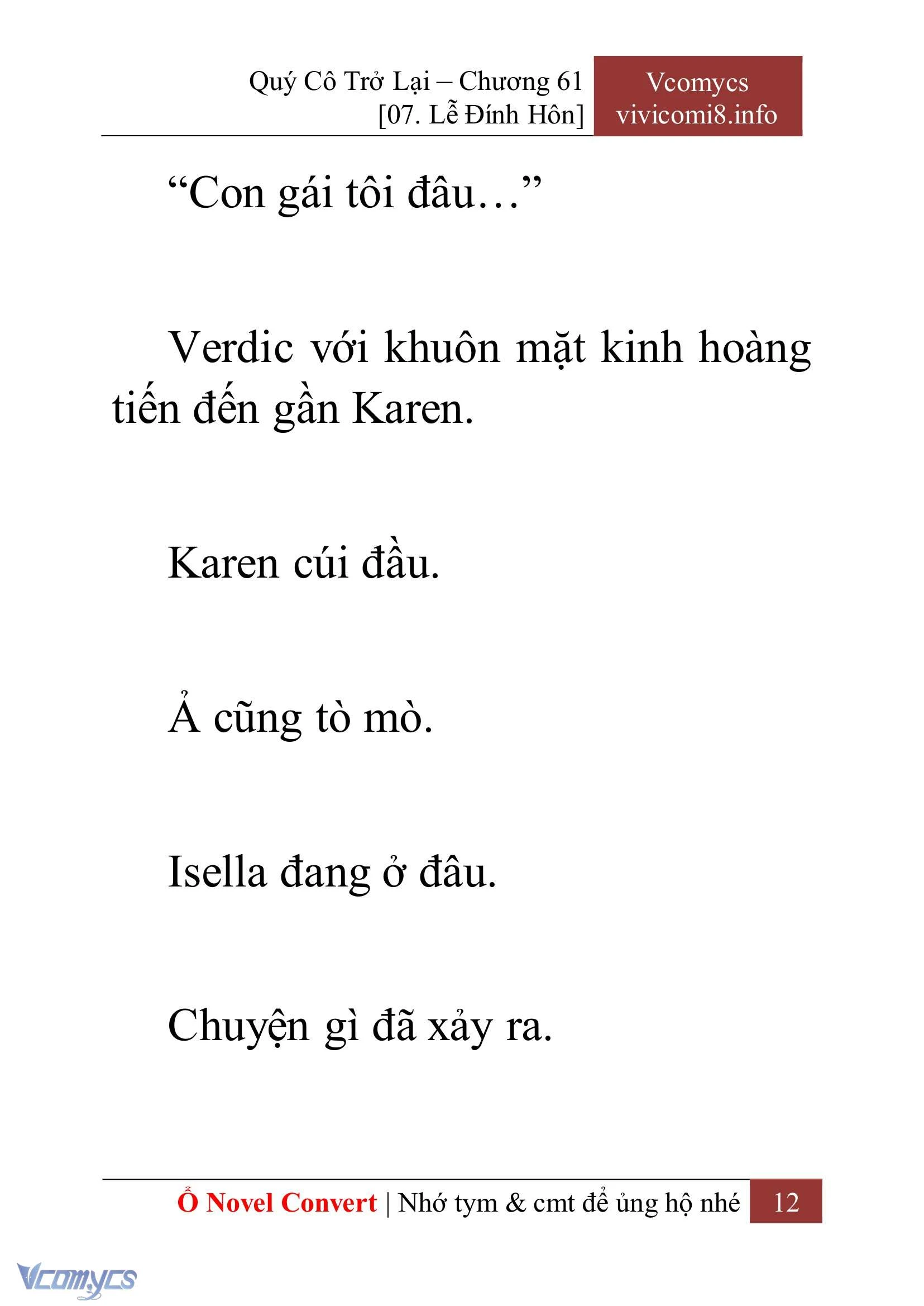 [Novel] Quý Cô Trở Lại Chapter  61 - 14