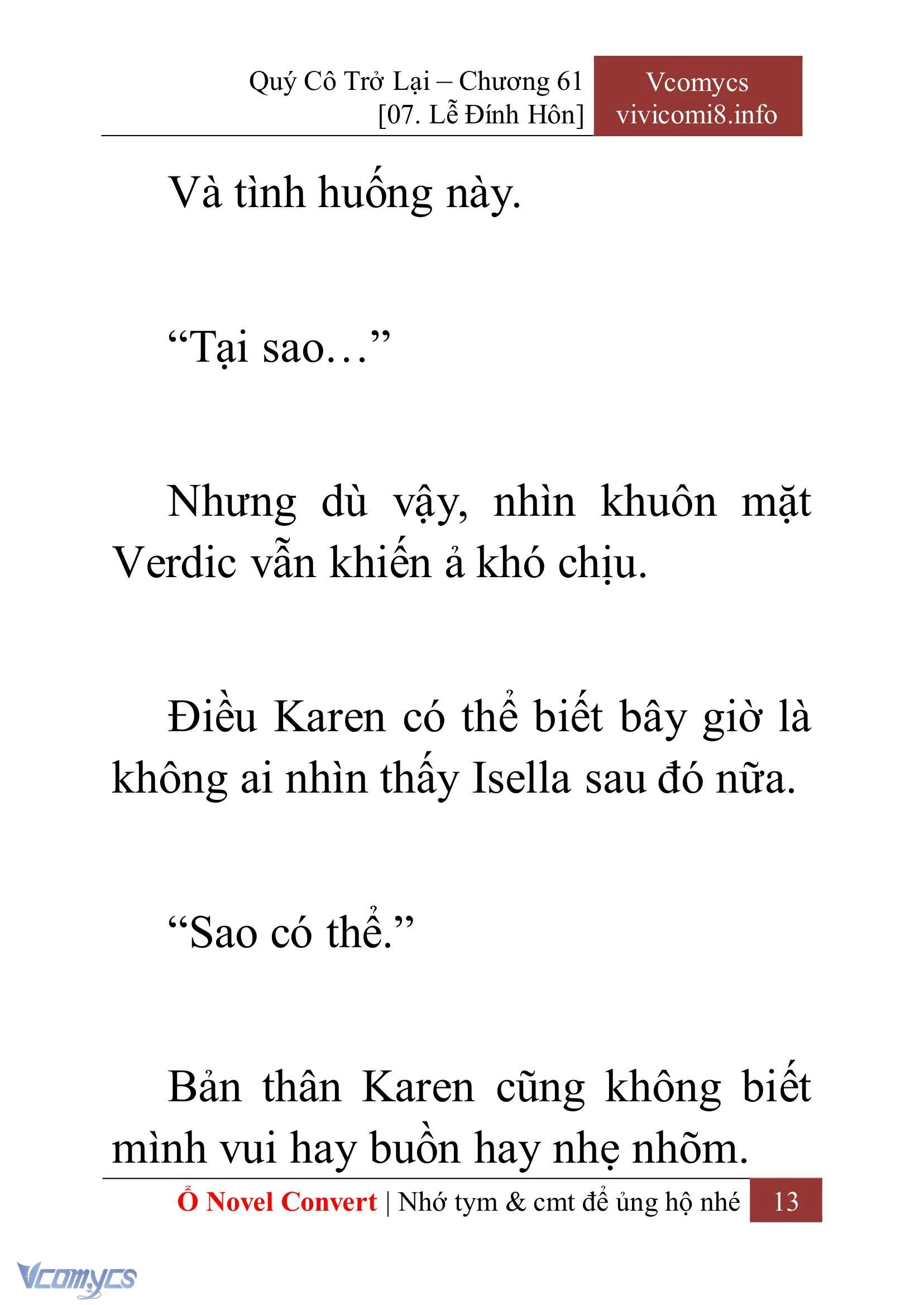 [Novel] Quý Cô Trở Lại Chapter  61 - 15