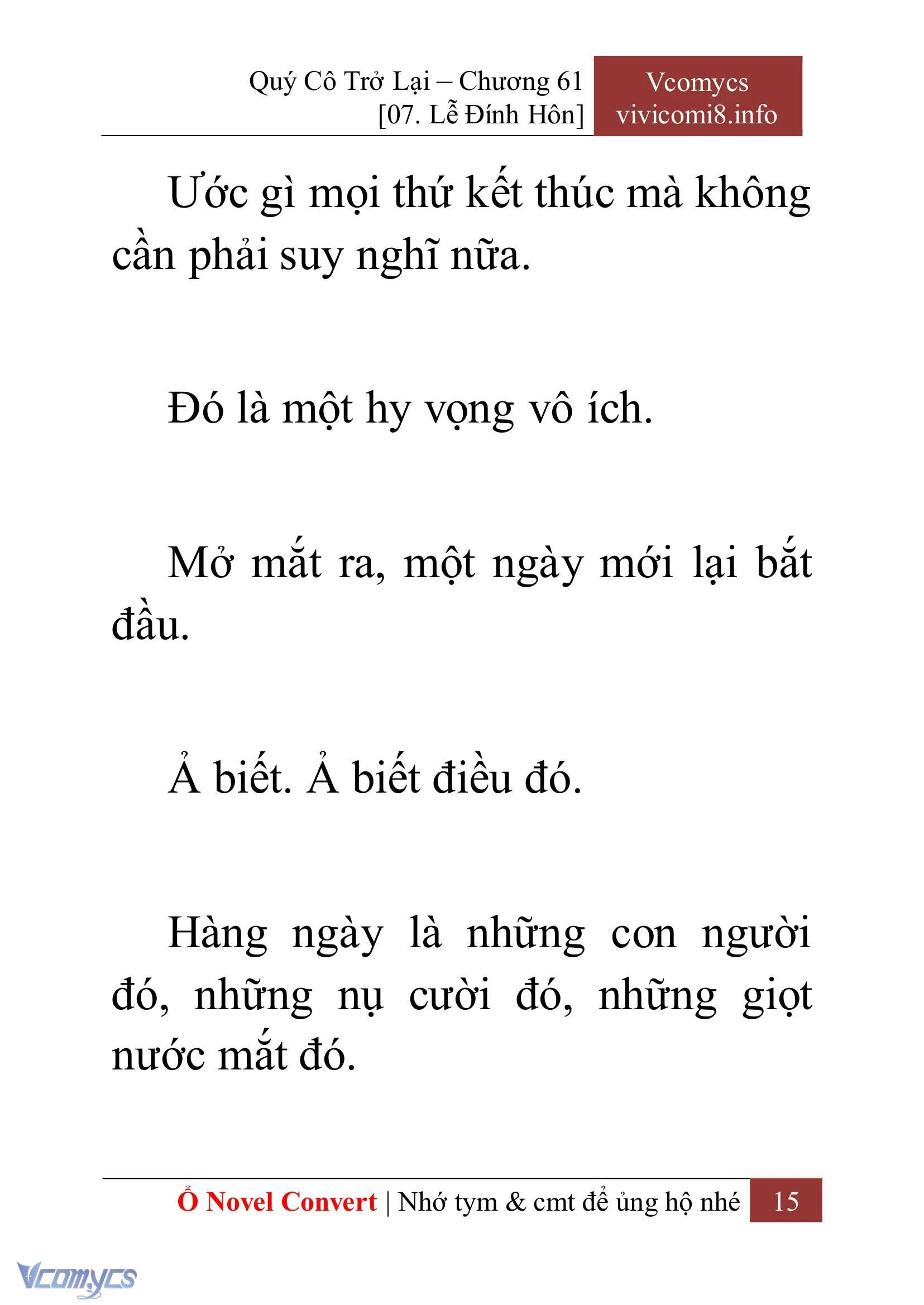 [Novel] Quý Cô Trở Lại Chapter  61 - 17