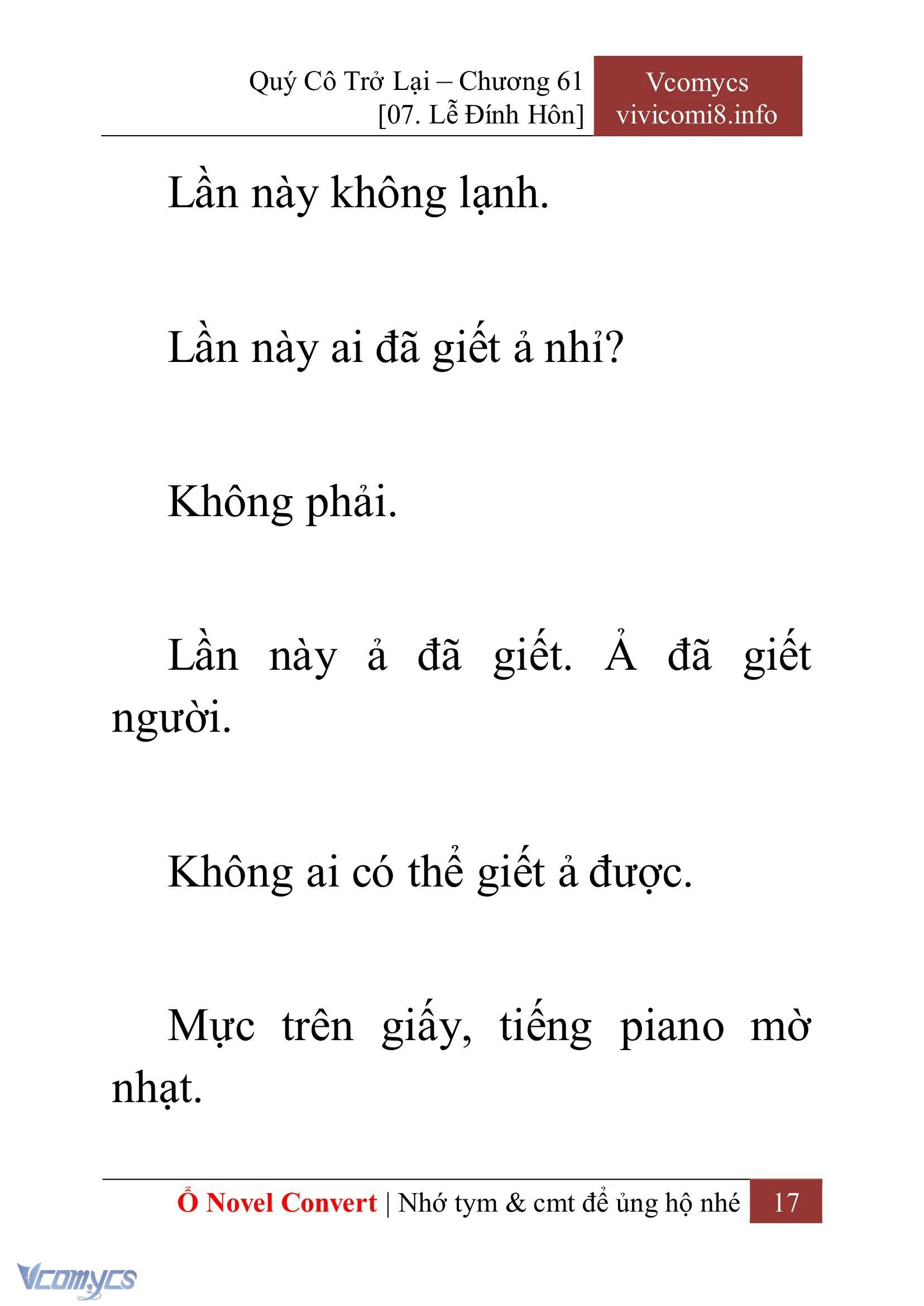[Novel] Quý Cô Trở Lại Chapter  61 - 19