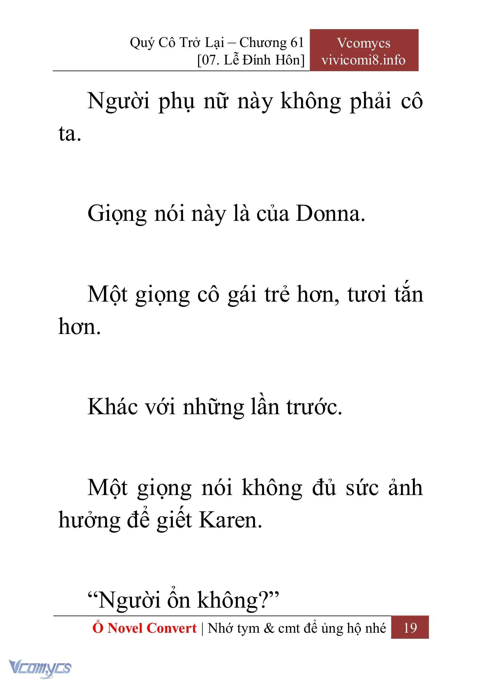 [Novel] Quý Cô Trở Lại Chapter  61 - 21