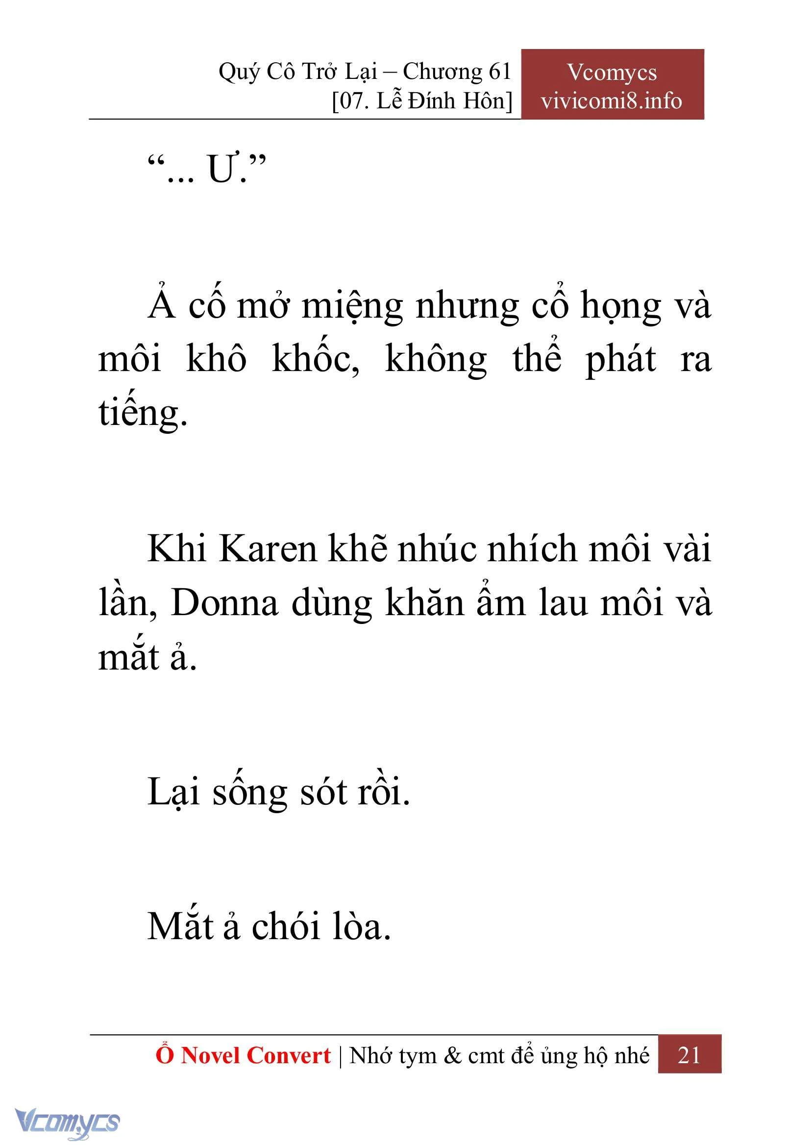 [Novel] Quý Cô Trở Lại Chapter  61 - 23