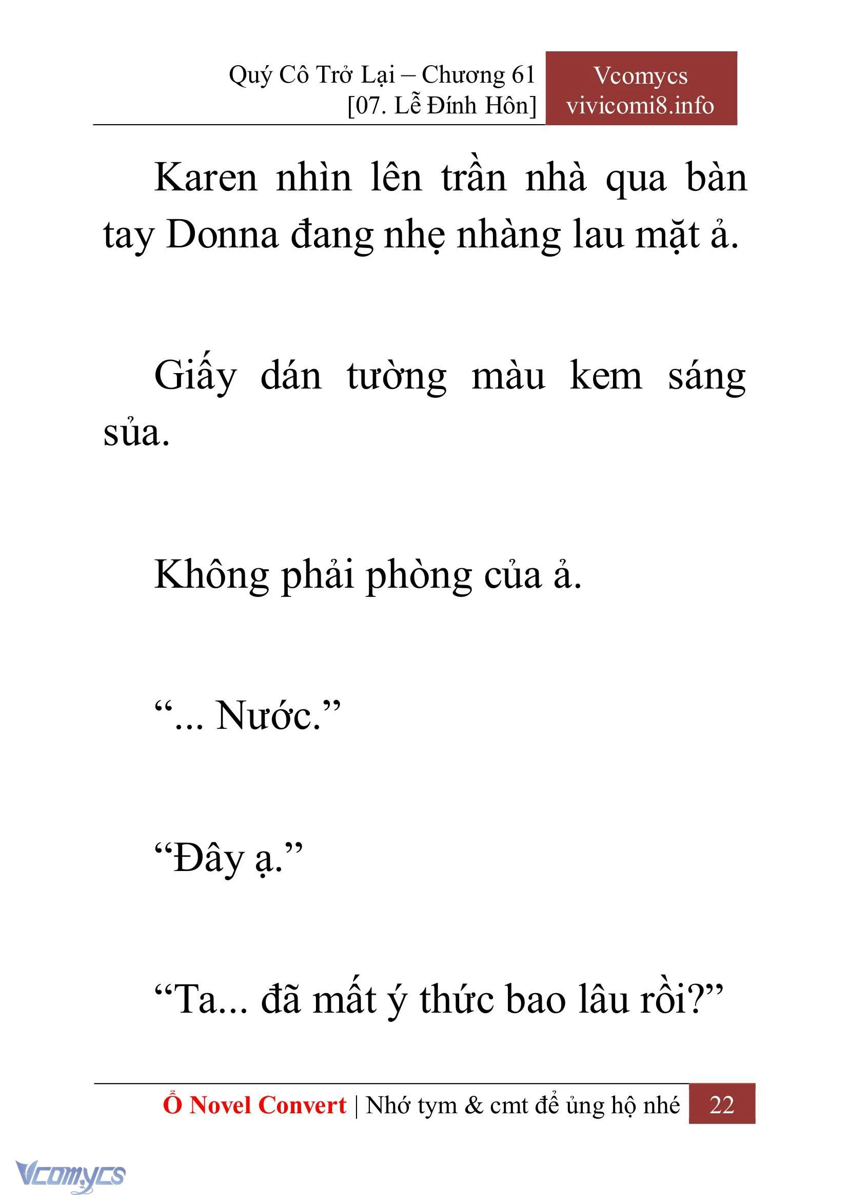 [Novel] Quý Cô Trở Lại Chapter  61 - 24