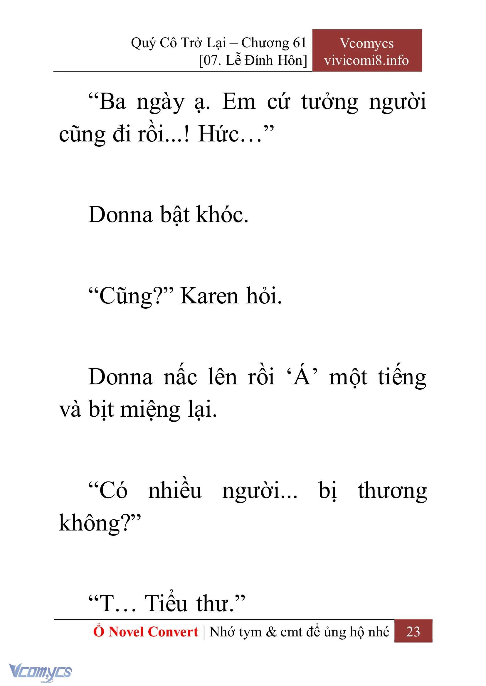 [Novel] Quý Cô Trở Lại Chapter  61 - 25