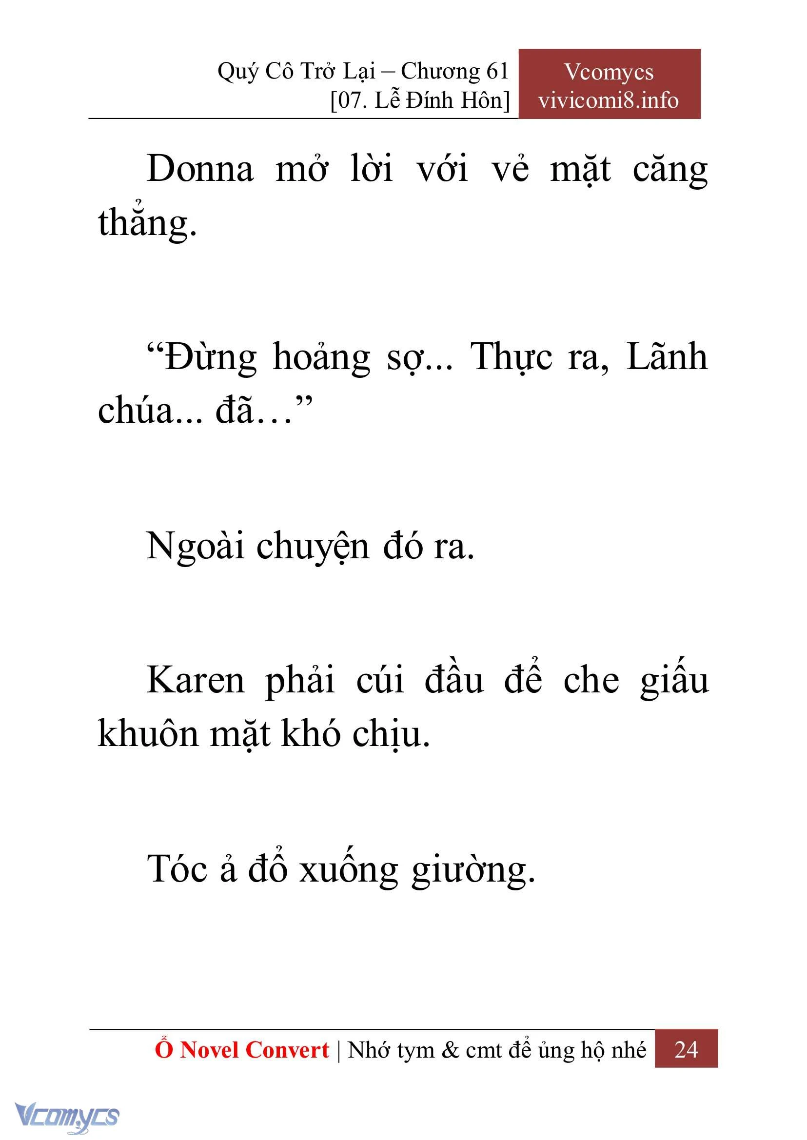 [Novel] Quý Cô Trở Lại Chapter  61 - 26