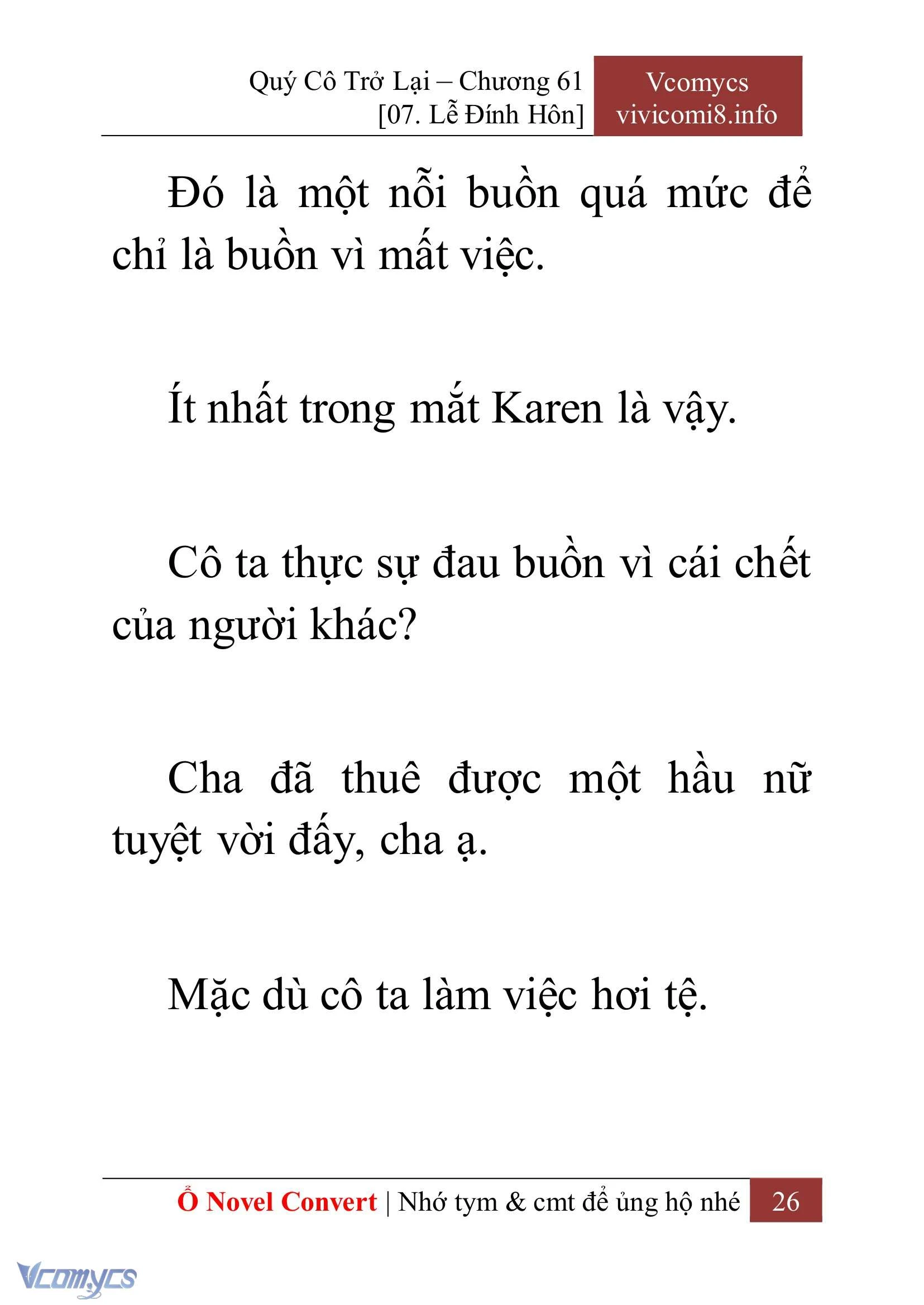 [Novel] Quý Cô Trở Lại Chapter  61 - 28