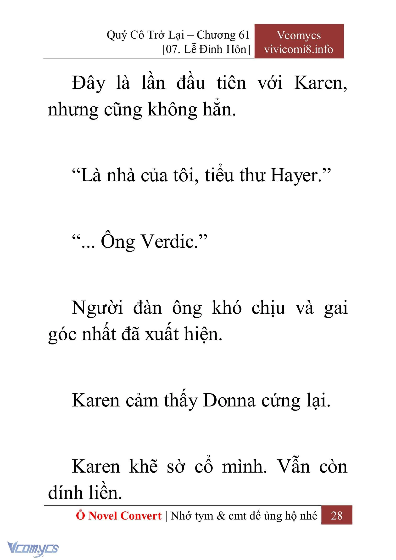 [Novel] Quý Cô Trở Lại Chapter  61 - 30