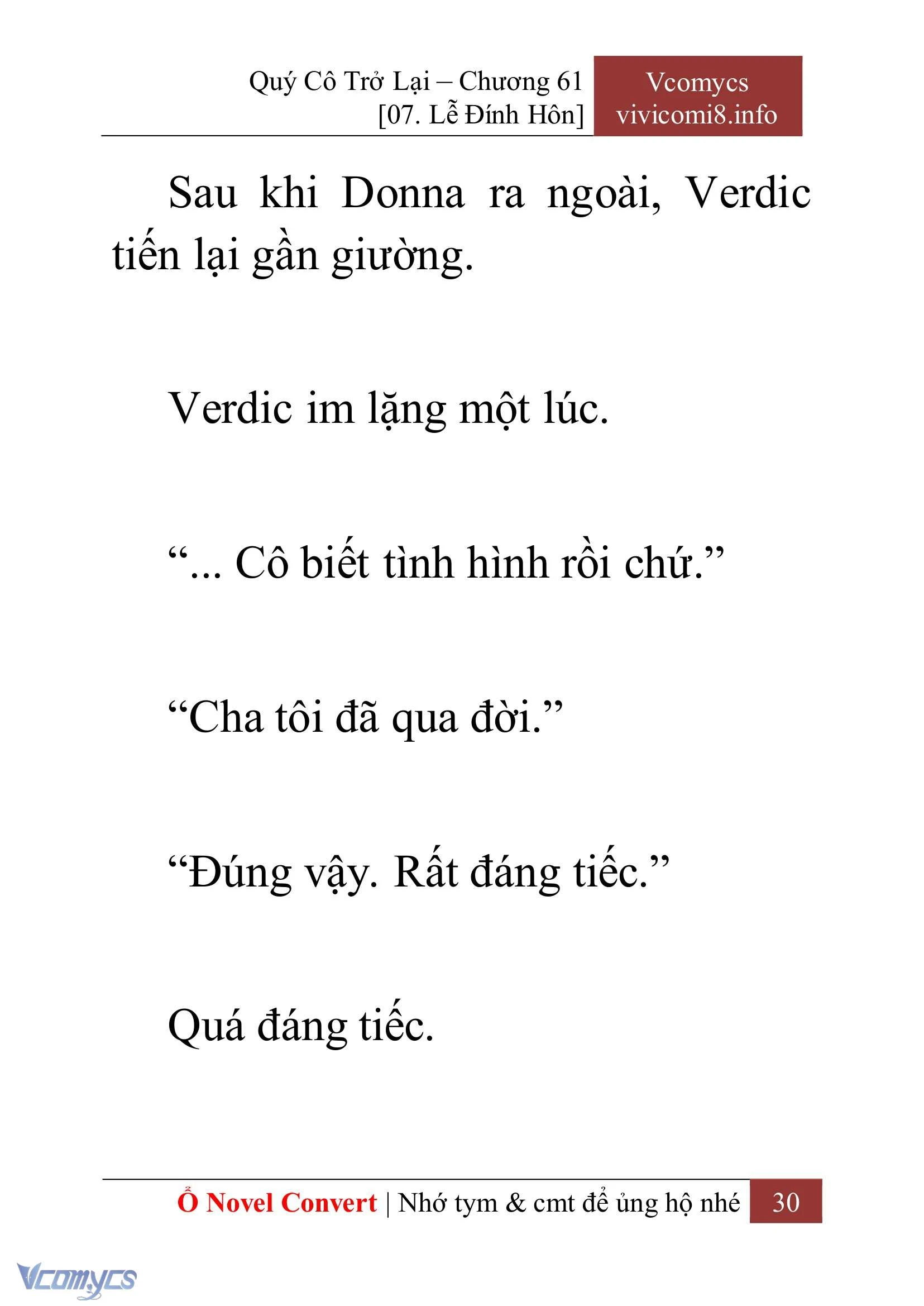 [Novel] Quý Cô Trở Lại Chapter  61 - 32