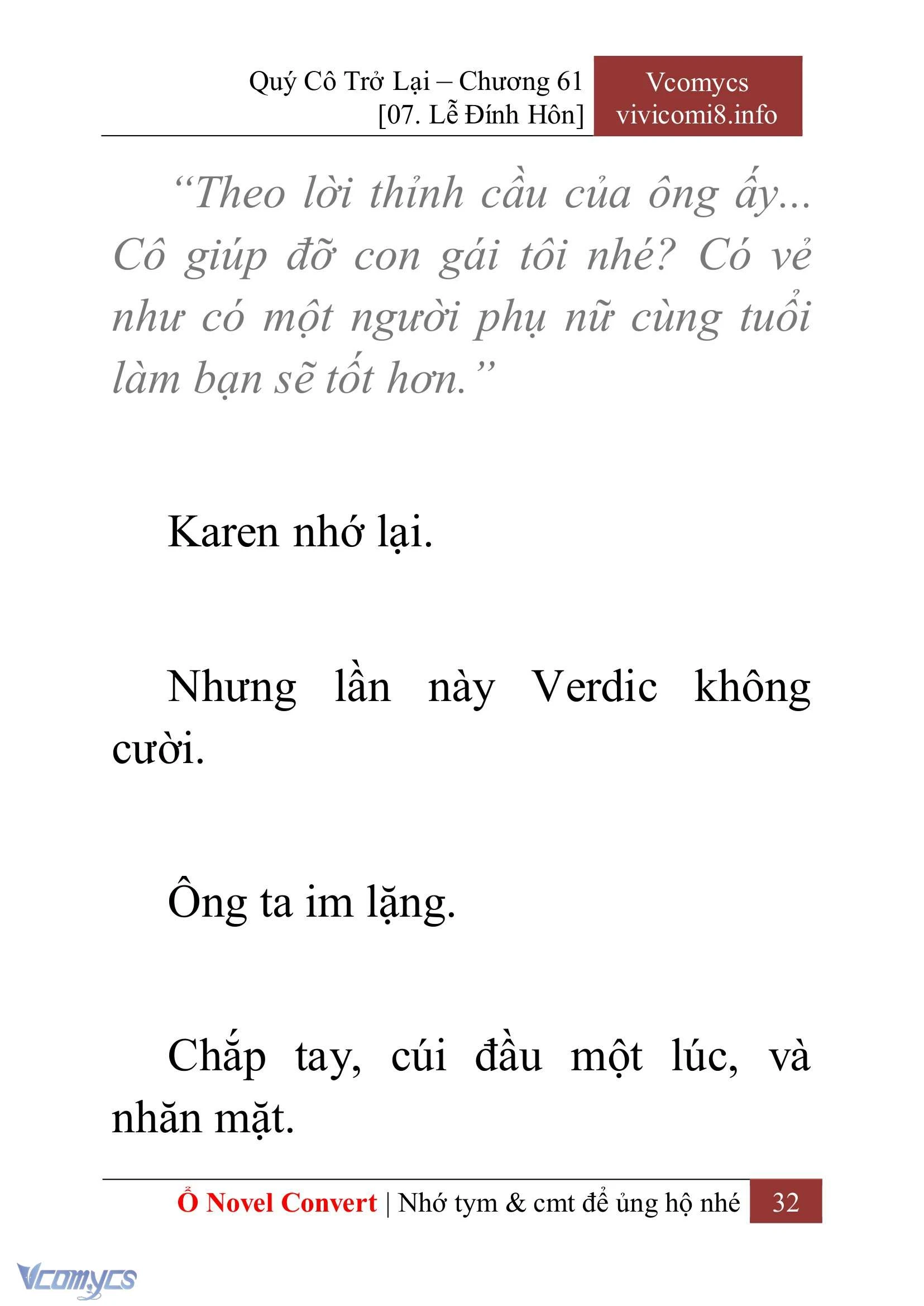 [Novel] Quý Cô Trở Lại Chapter  61 - 34
