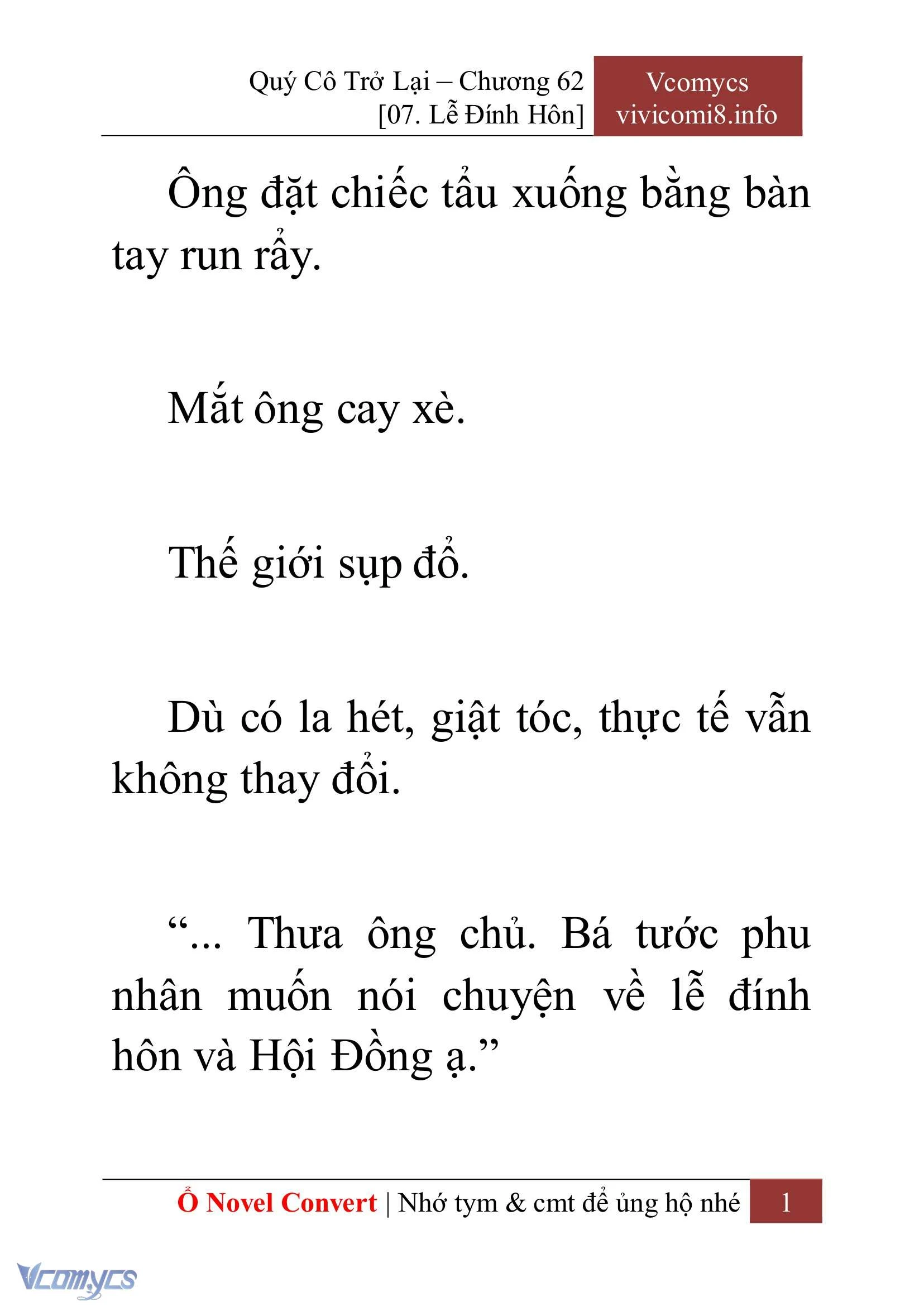 [Novel] Quý Cô Trở Lại Chapter  62 - 3