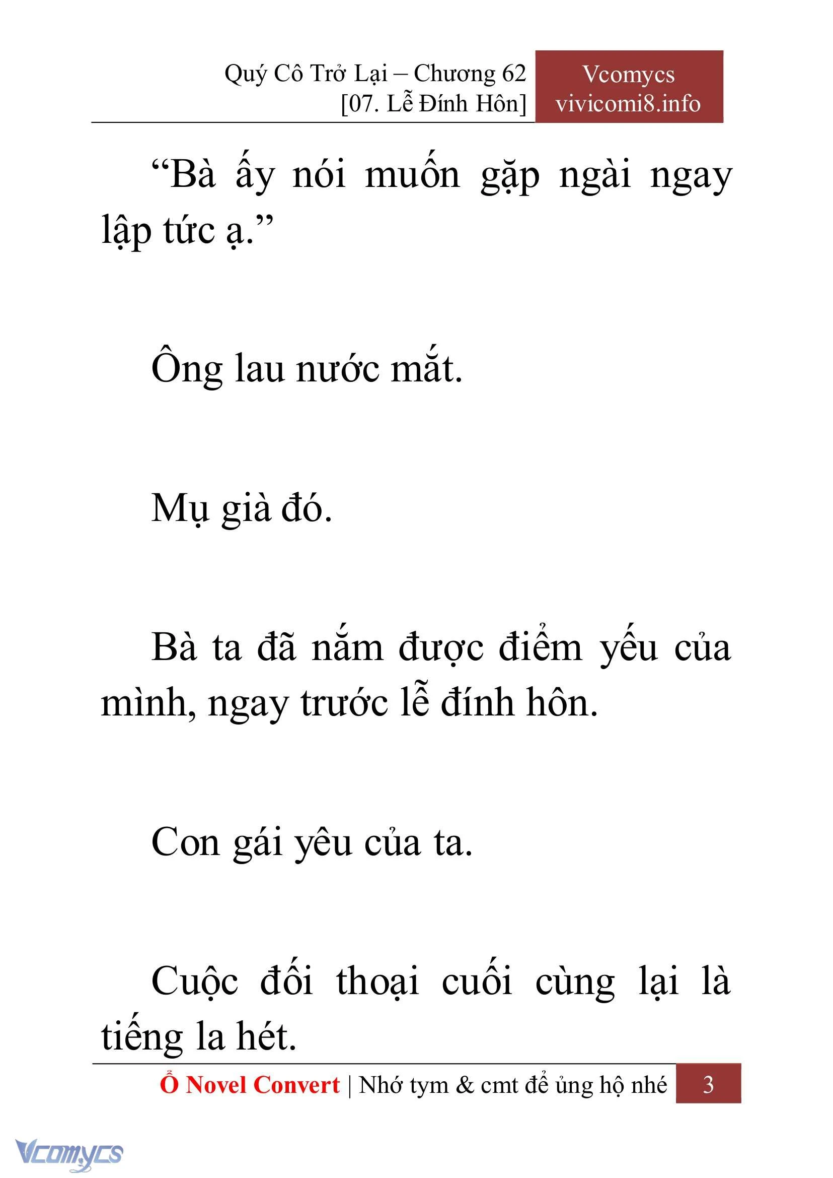 [Novel] Quý Cô Trở Lại Chapter  62 - 5