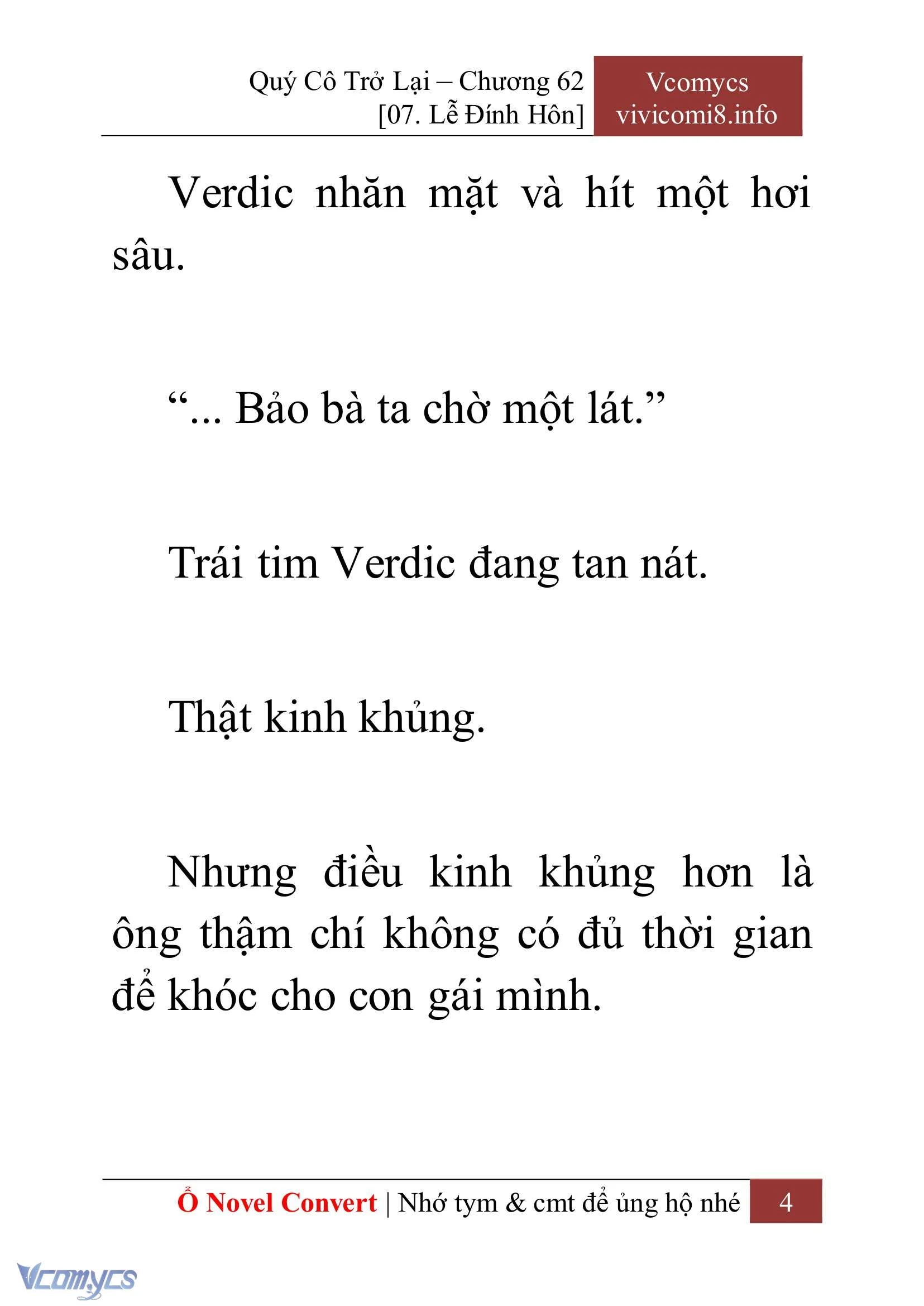 [Novel] Quý Cô Trở Lại Chapter  62 - 6