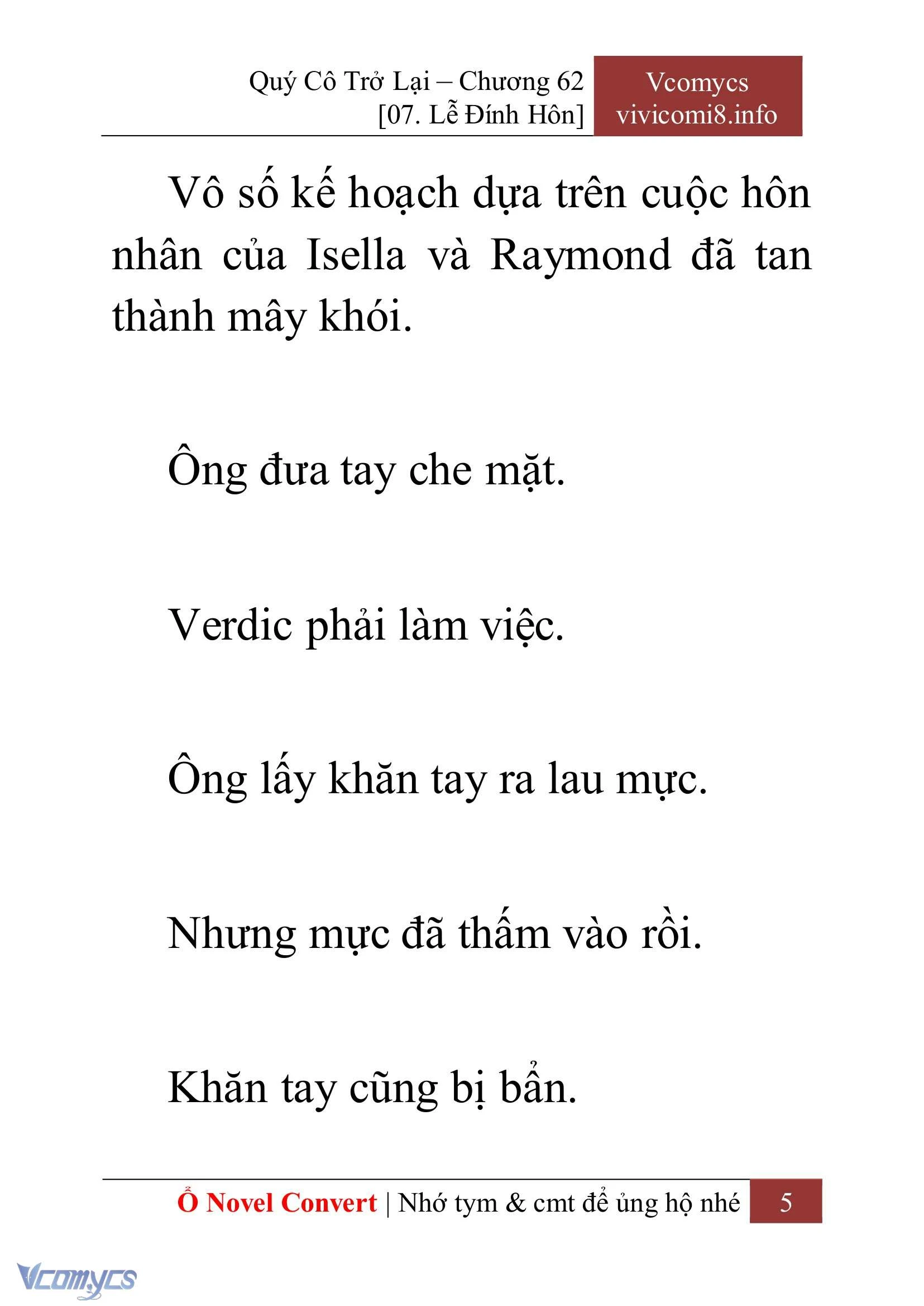[Novel] Quý Cô Trở Lại Chapter  62 - 7