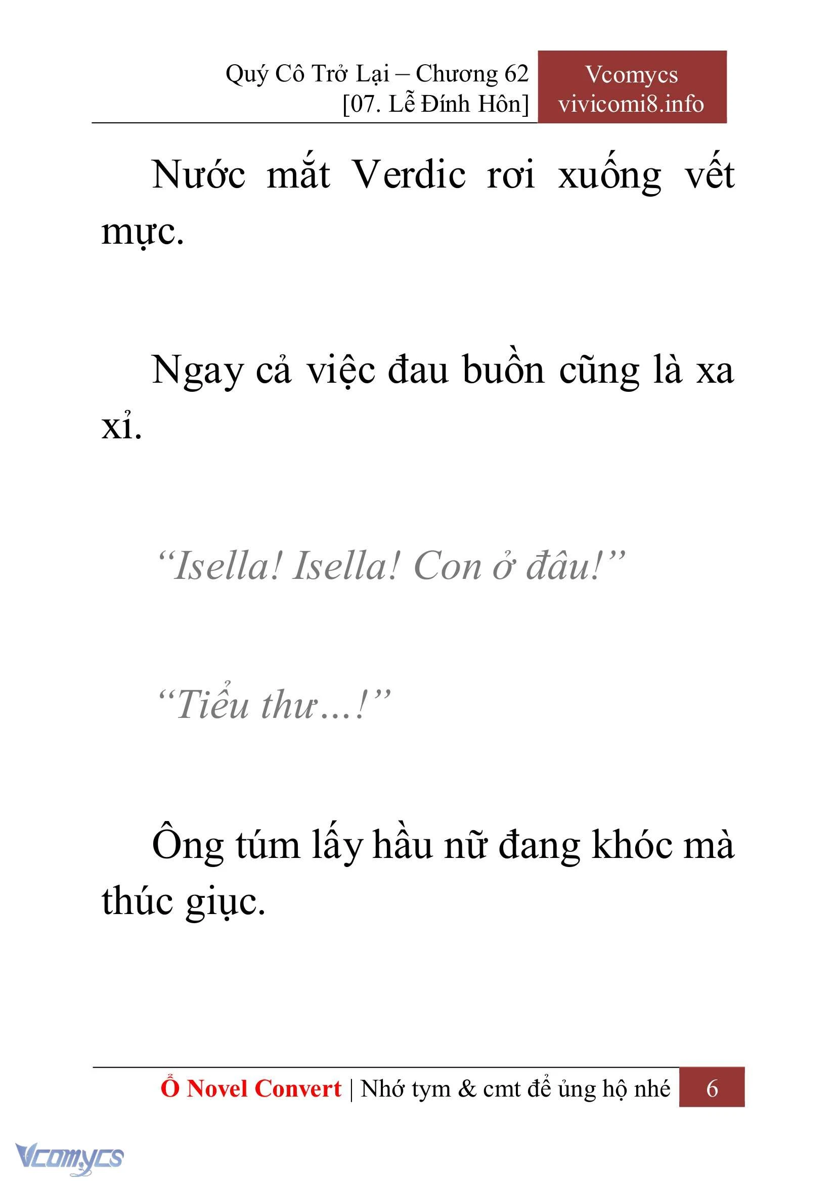 [Novel] Quý Cô Trở Lại Chapter  62 - 8