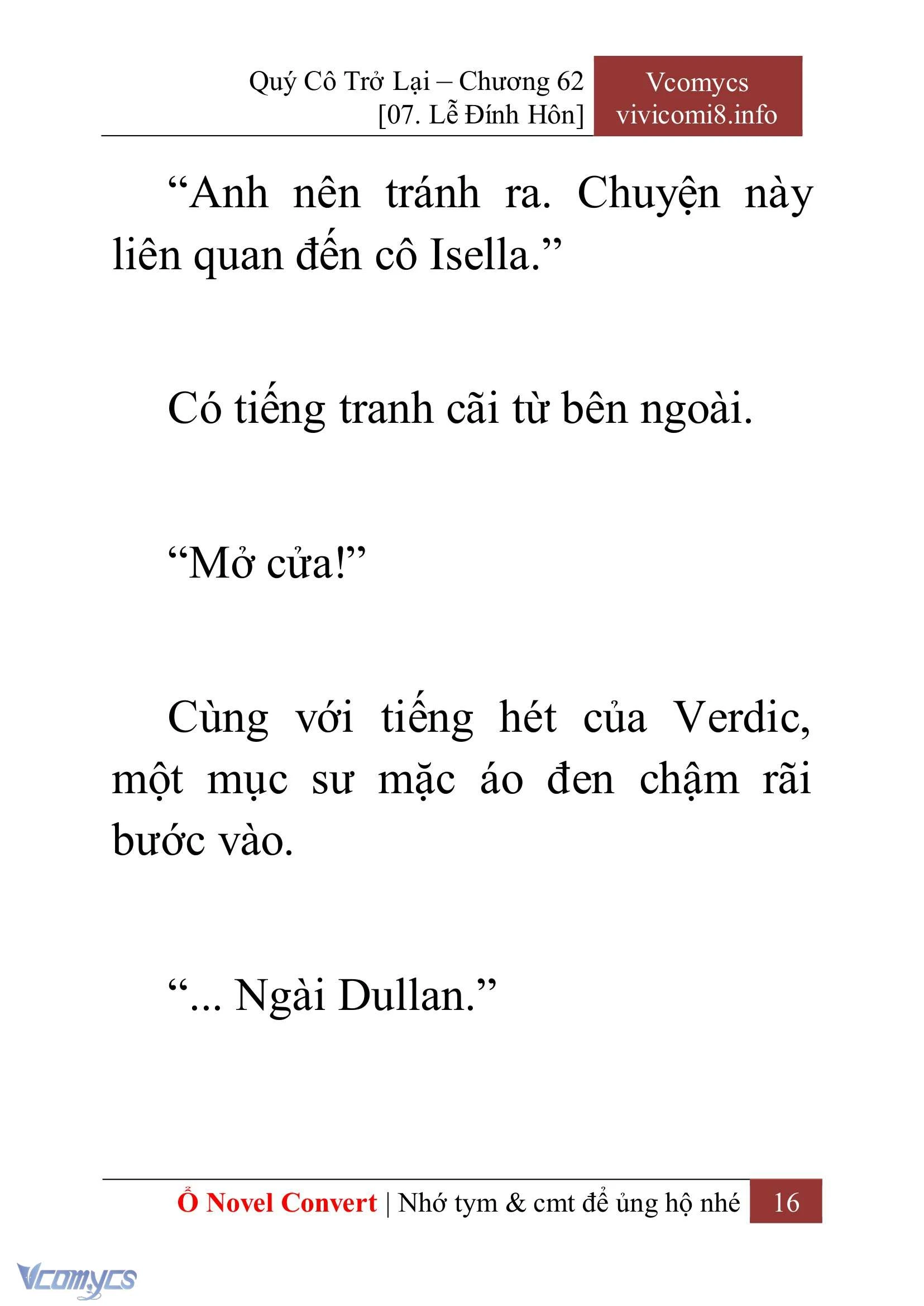 [Novel] Quý Cô Trở Lại Chapter  62 - 18