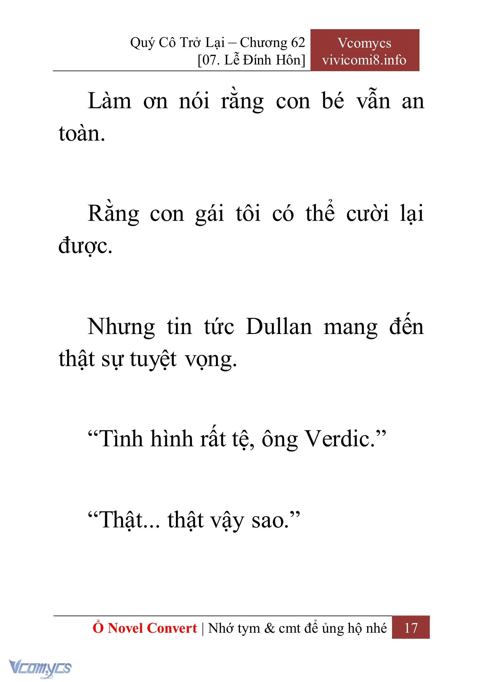 [Novel] Quý Cô Trở Lại Chapter  62 - 19