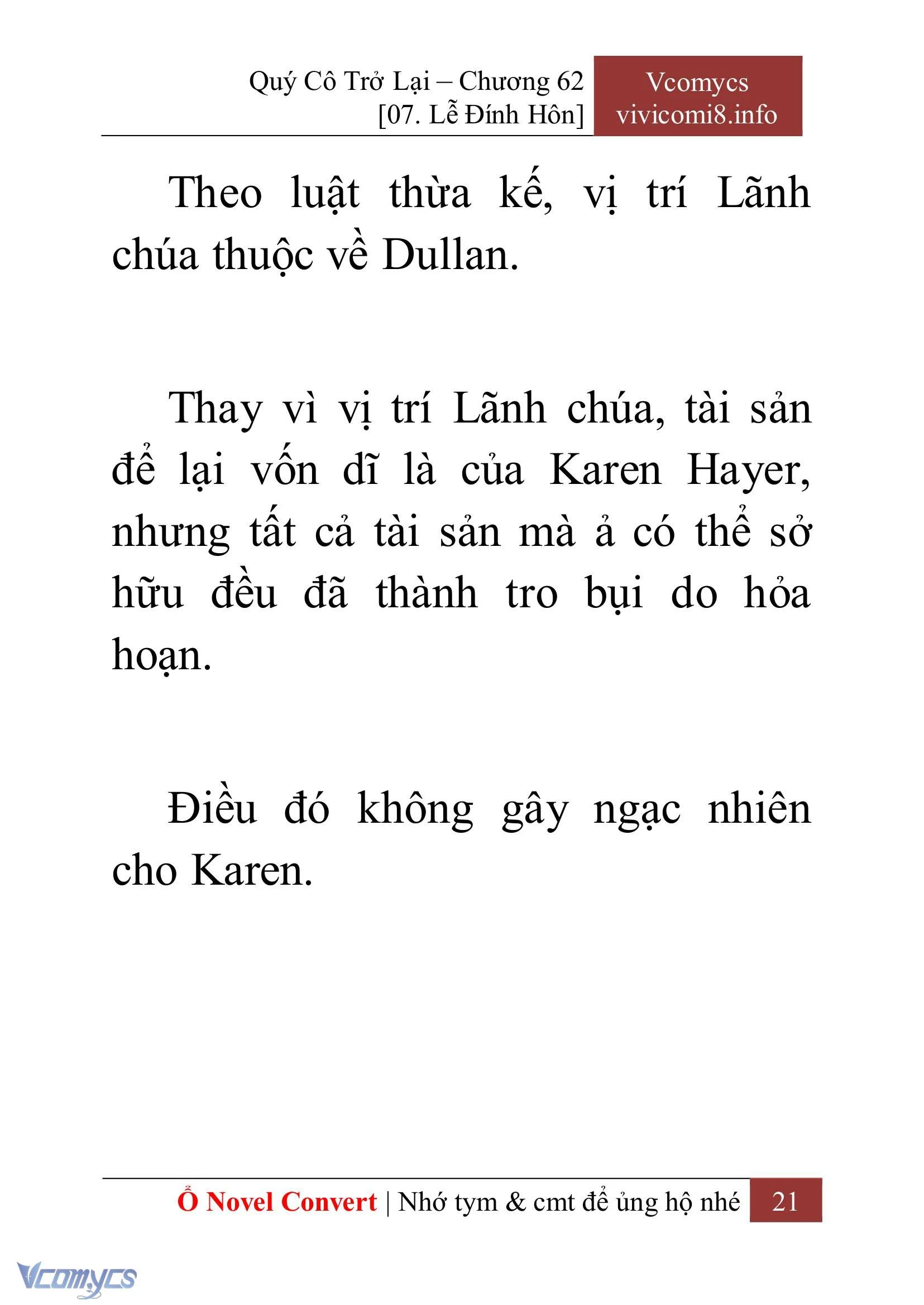 [Novel] Quý Cô Trở Lại Chapter  62 - 23