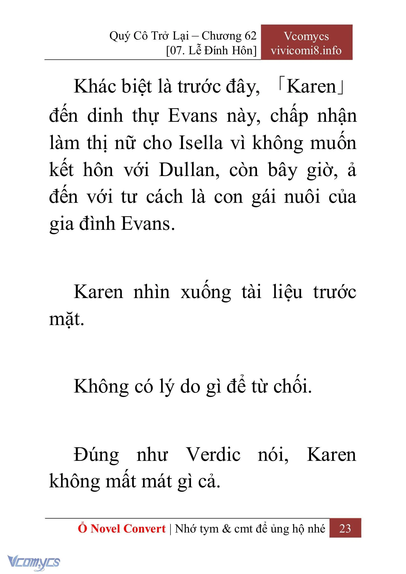 [Novel] Quý Cô Trở Lại Chapter  62 - 25