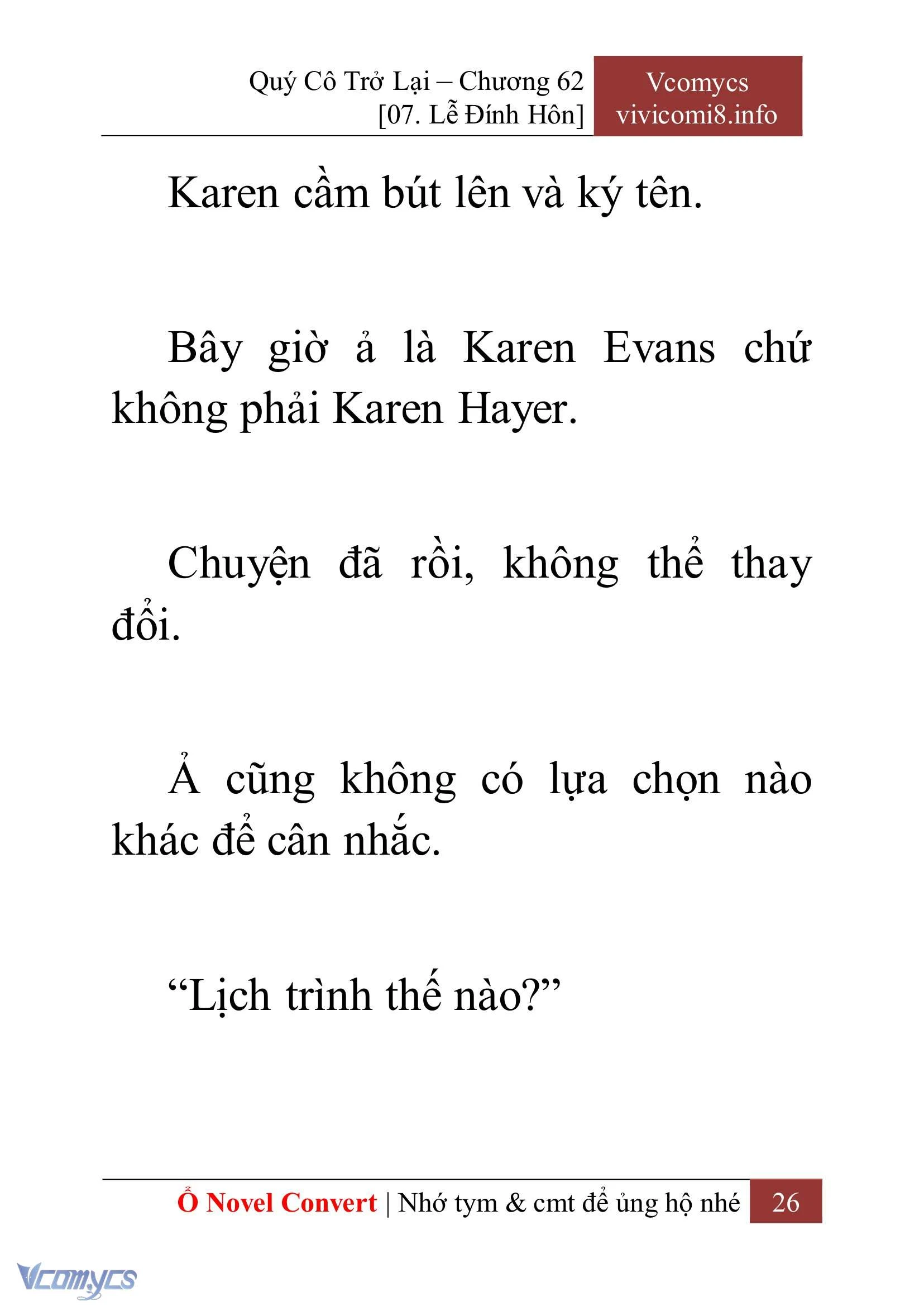 [Novel] Quý Cô Trở Lại Chapter  62 - 28
