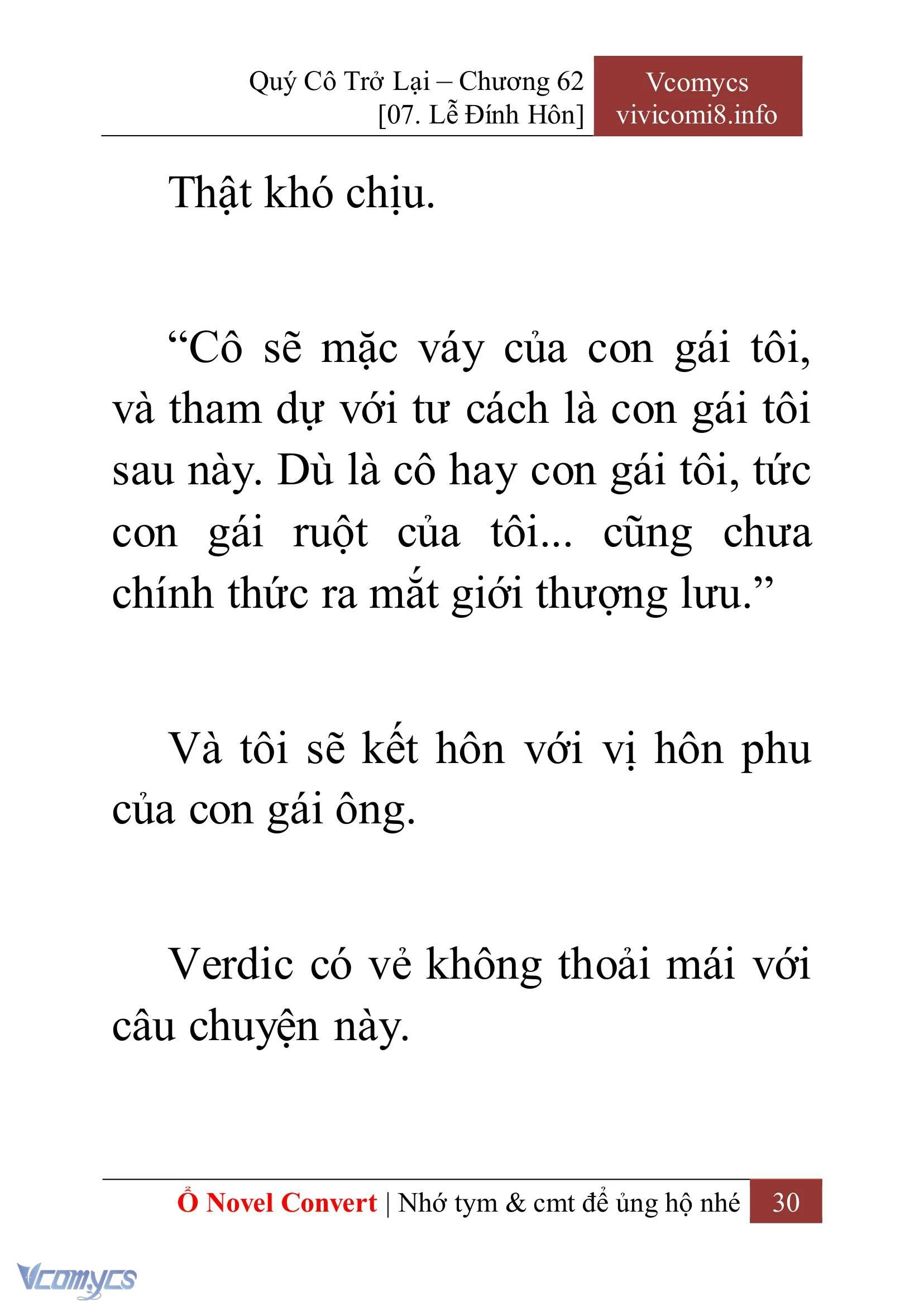 [Novel] Quý Cô Trở Lại Chapter  62 - 32