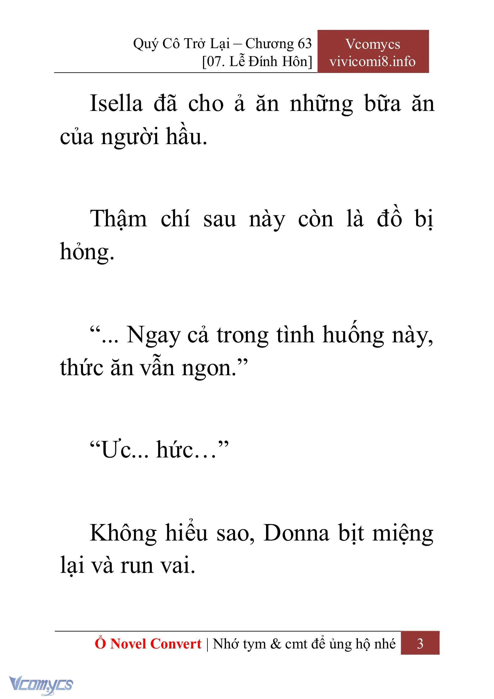 [Novel] Quý Cô Trở Lại Chapter  63 - 5