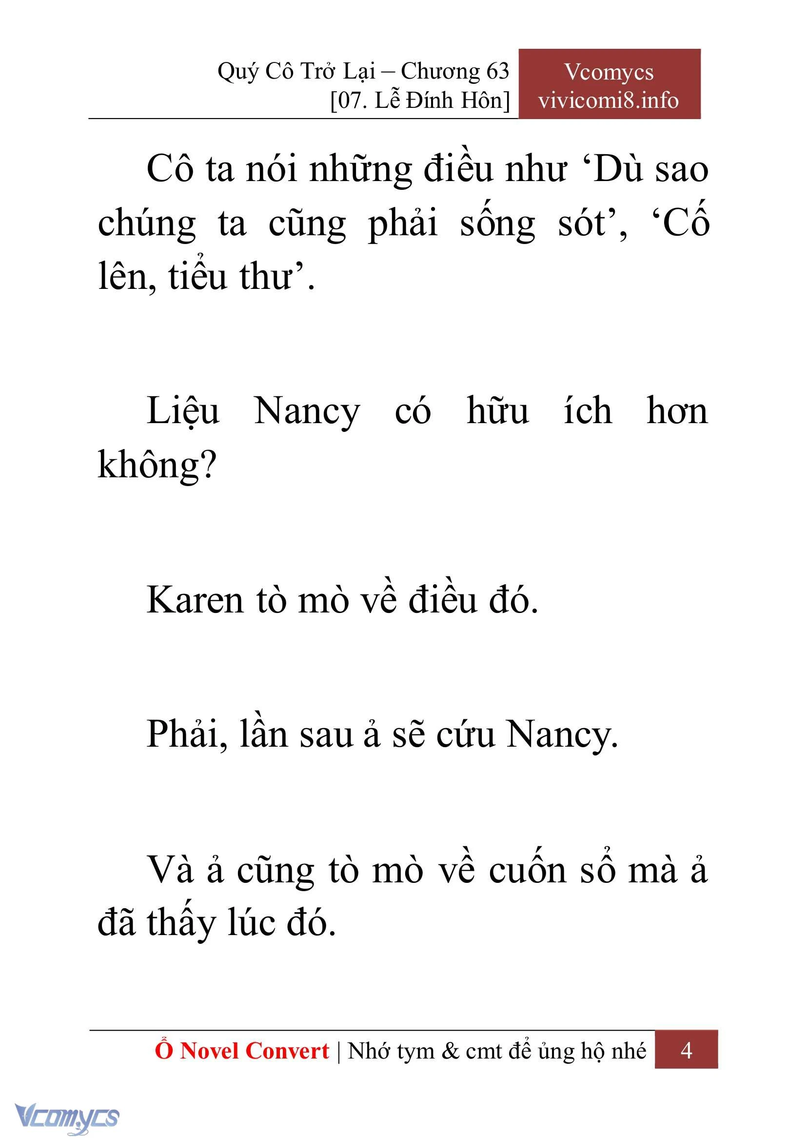 [Novel] Quý Cô Trở Lại Chapter  63 - 6