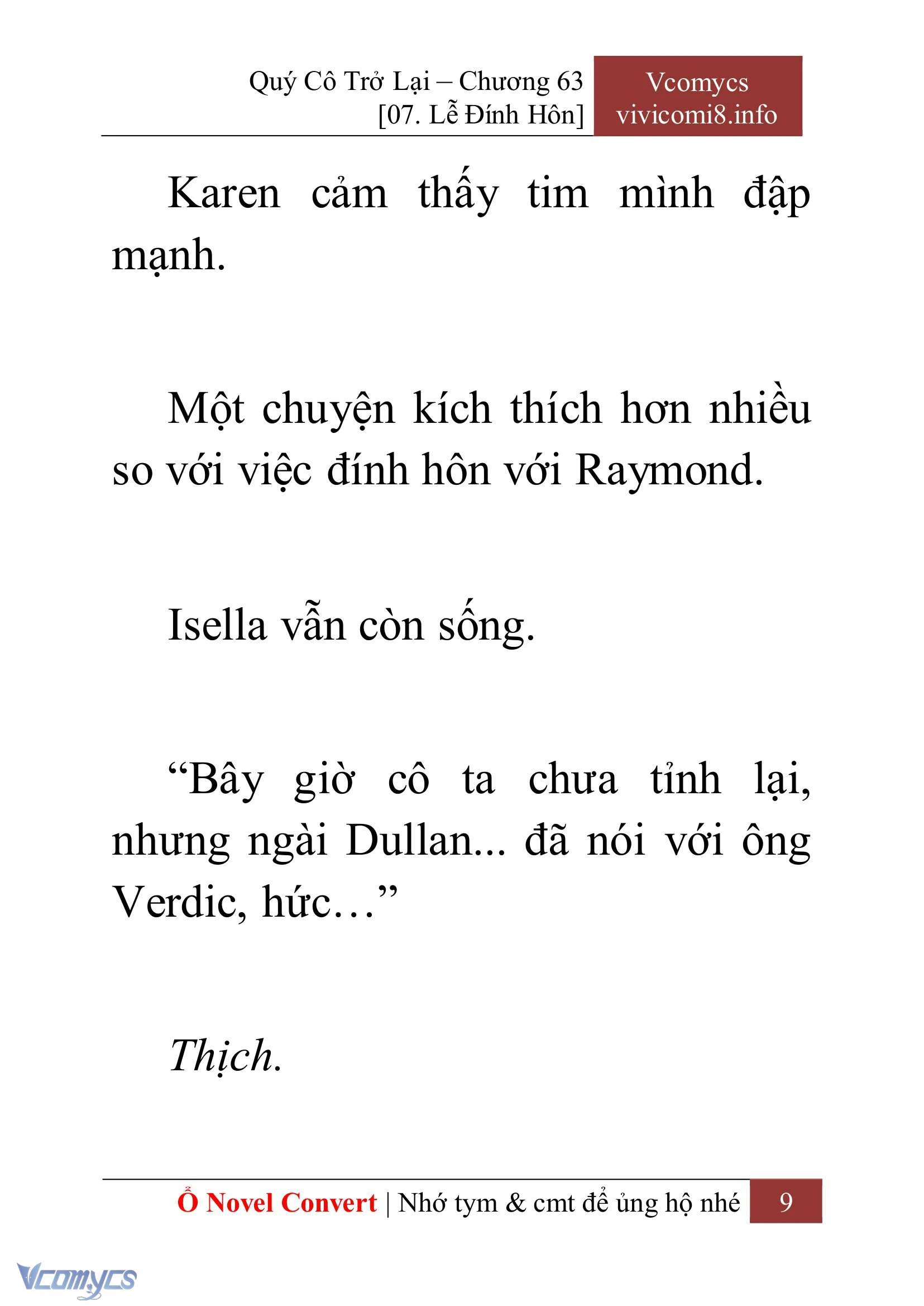 [Novel] Quý Cô Trở Lại Chapter  63 - 11