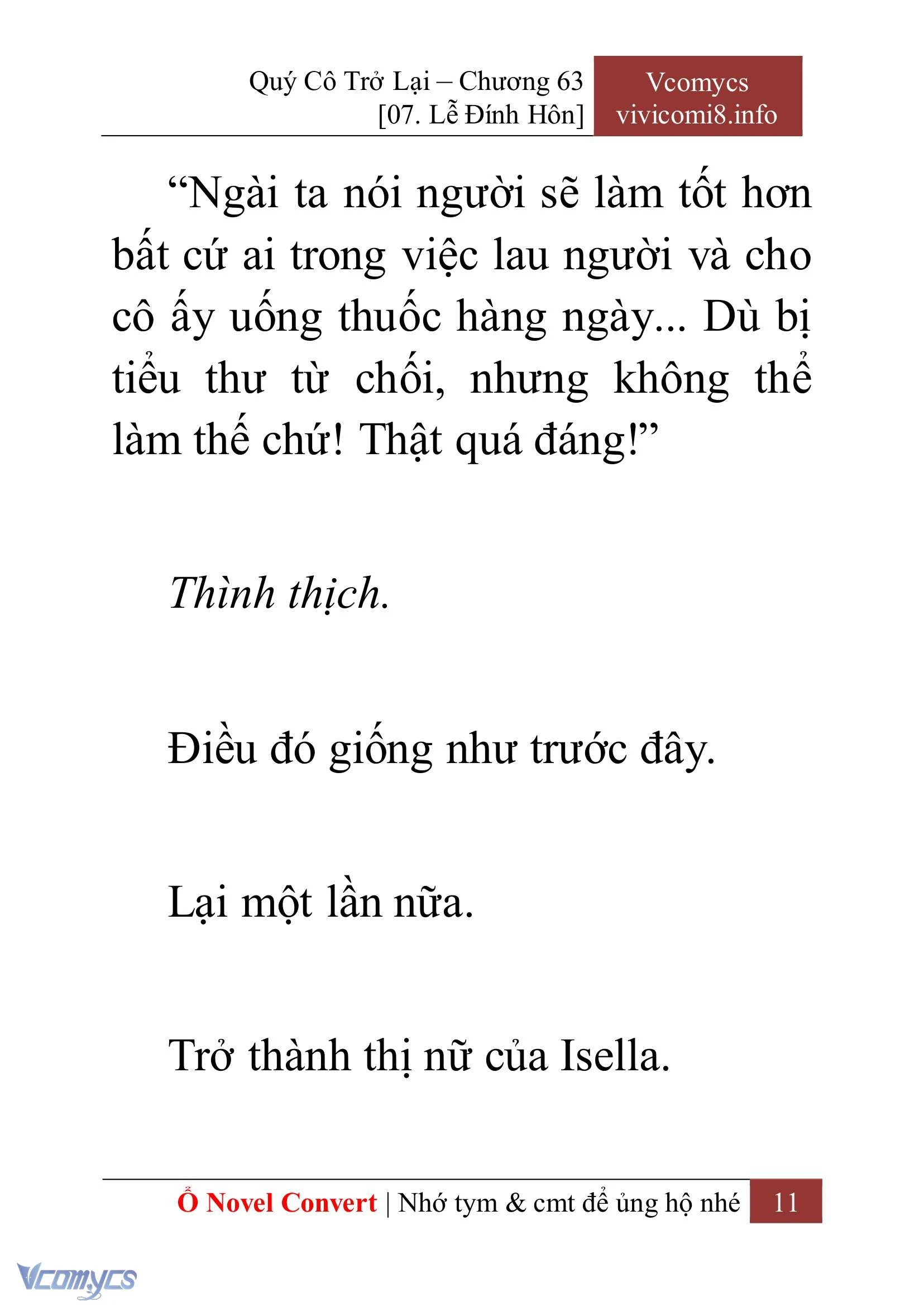 [Novel] Quý Cô Trở Lại Chapter  63 - 13