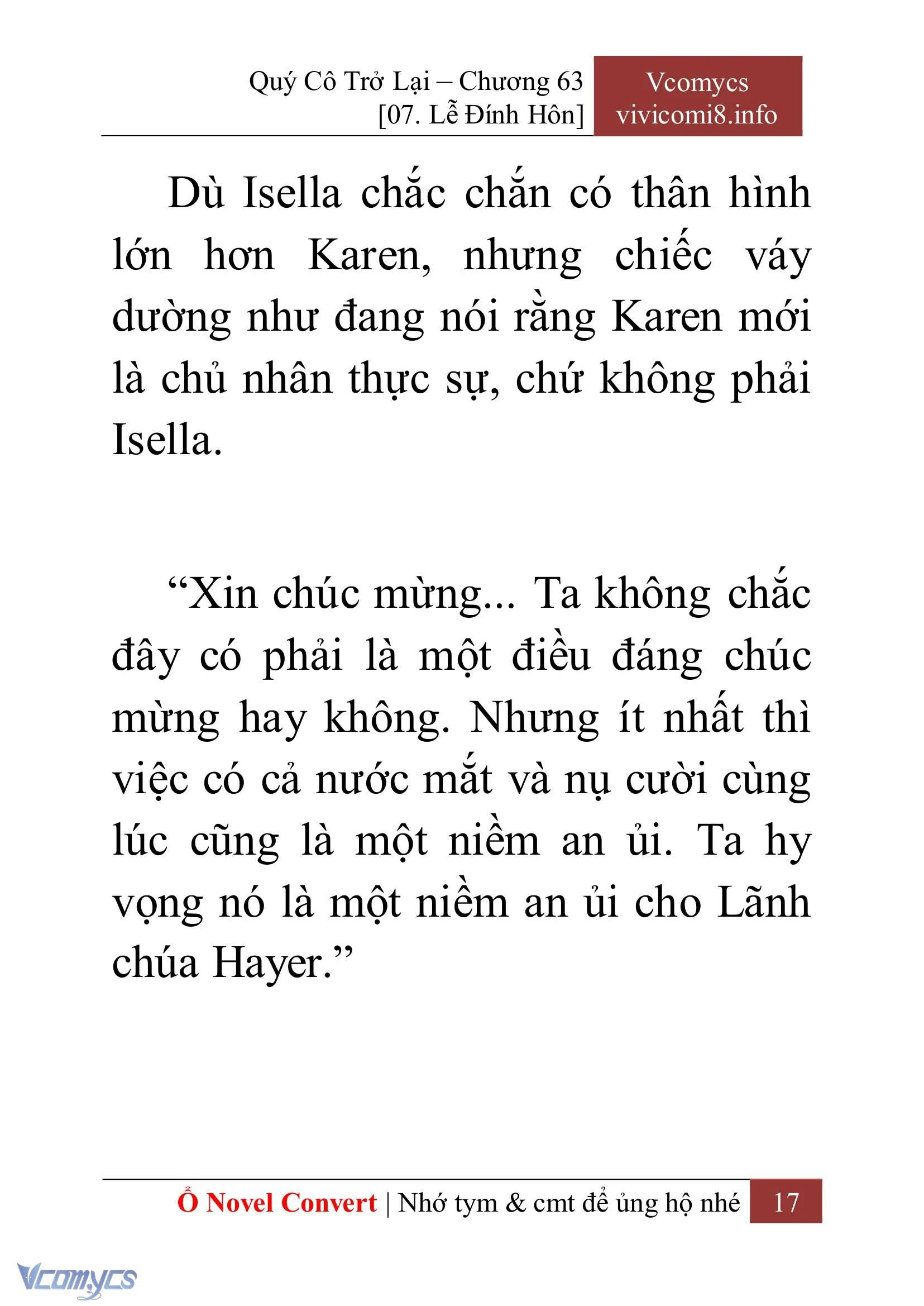 [Novel] Quý Cô Trở Lại Chapter  63 - 19