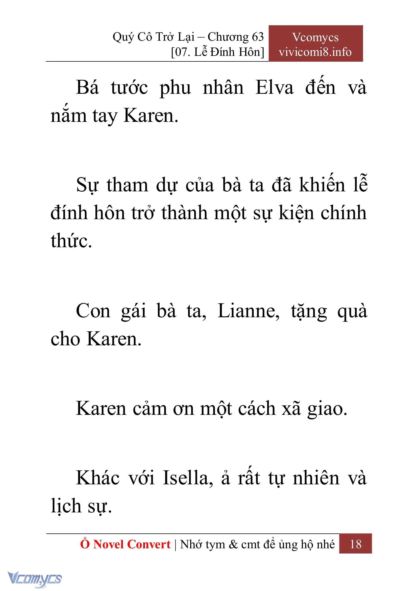 [Novel] Quý Cô Trở Lại Chapter  63 - 20