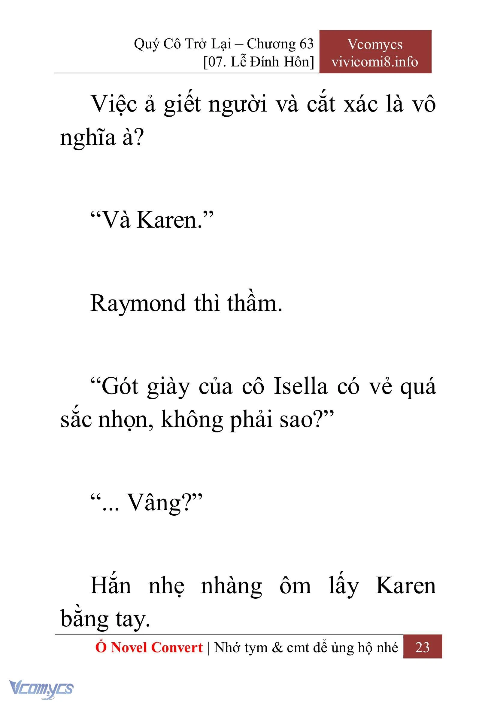 [Novel] Quý Cô Trở Lại Chapter  63 - 25