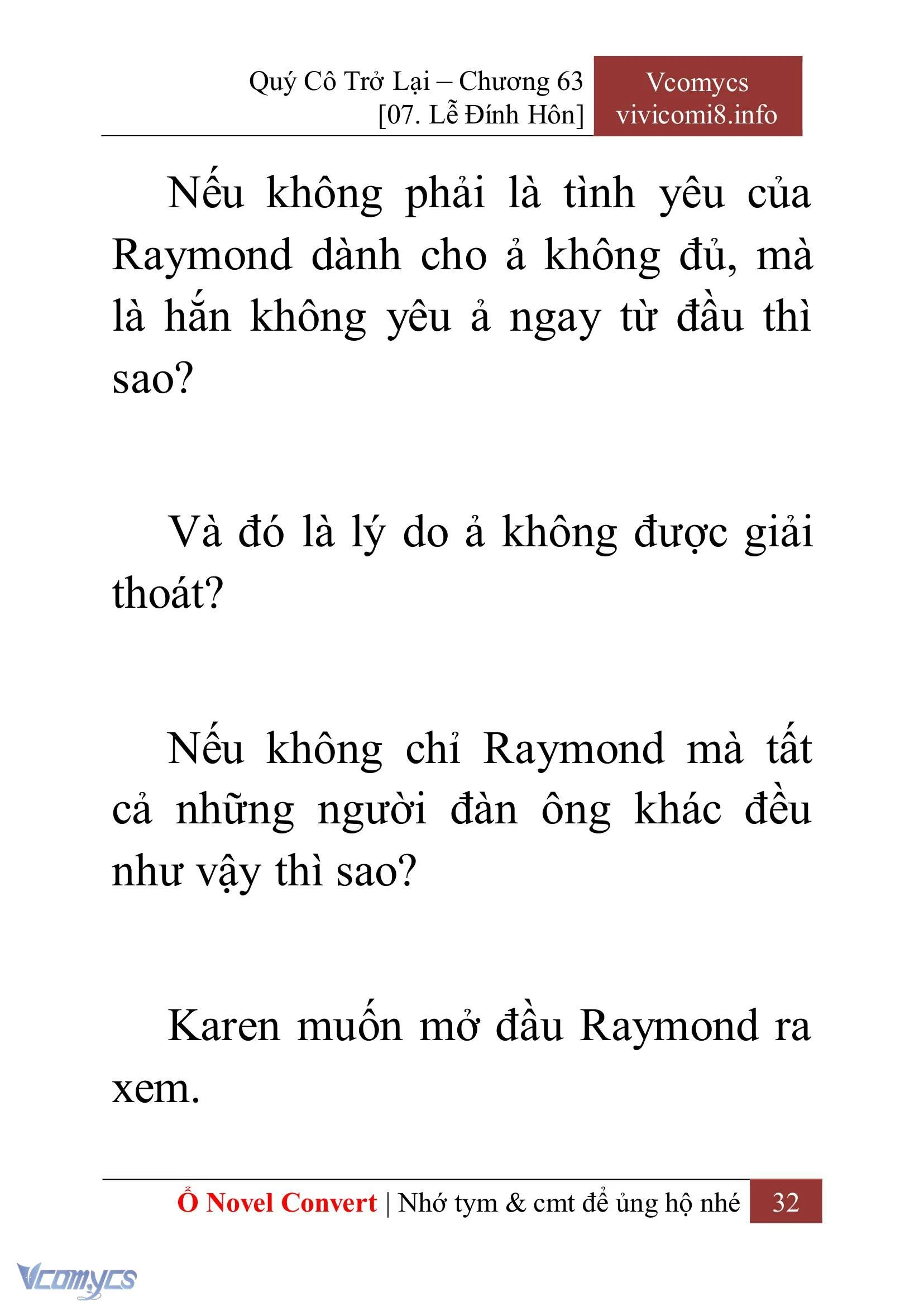 [Novel] Quý Cô Trở Lại Chapter  63 - 34