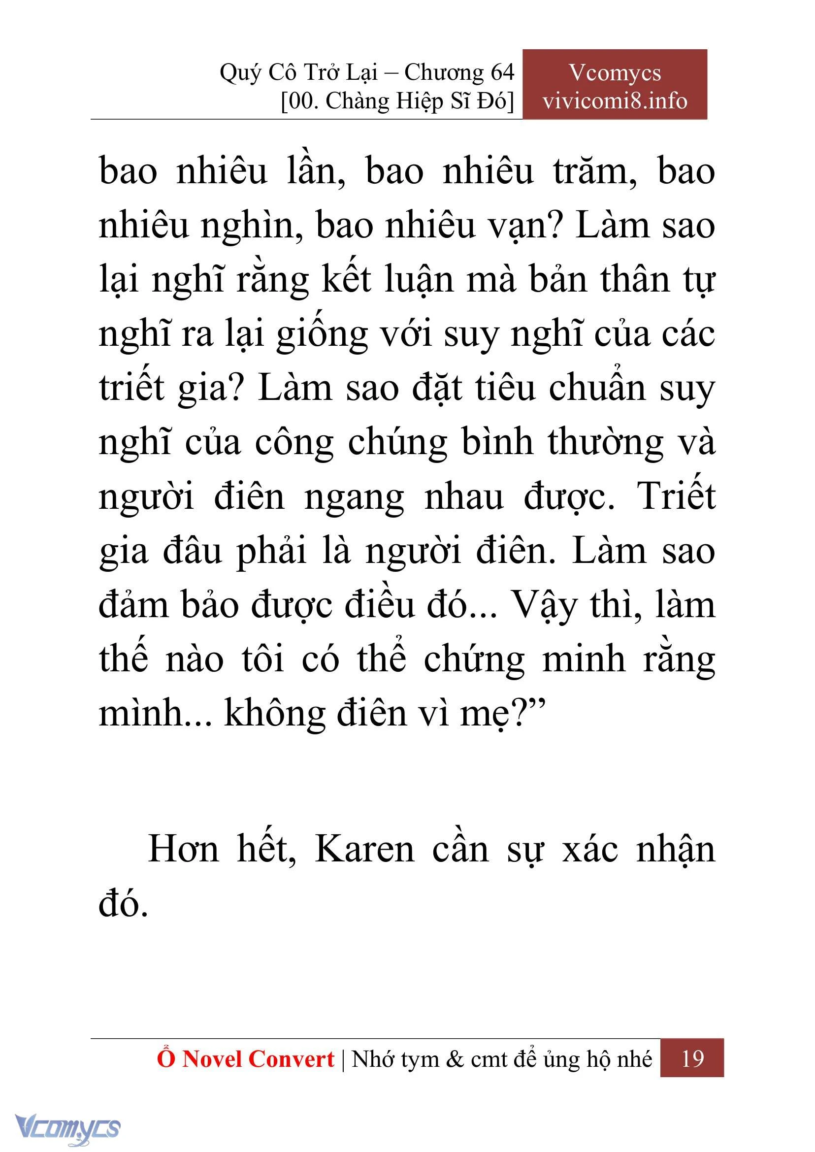 [Novel] Quý Cô Trở Lại Chapter  64 - 21
