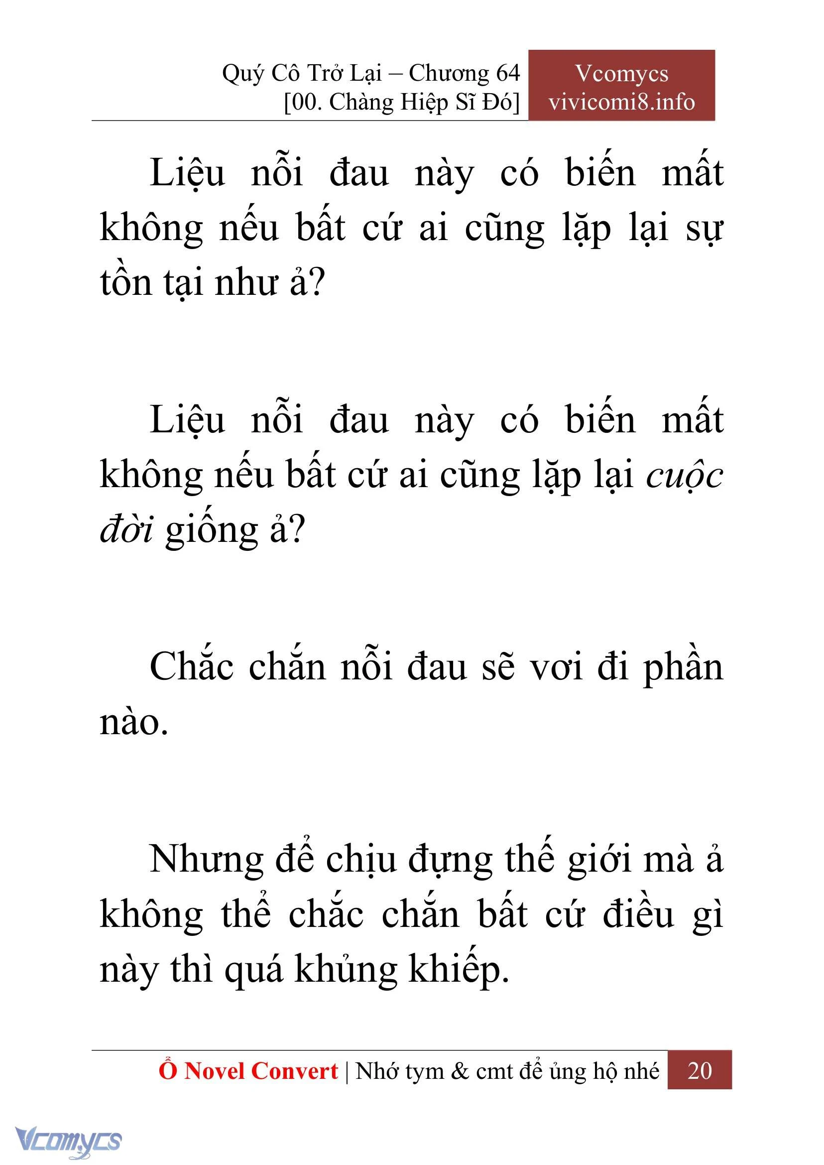 [Novel] Quý Cô Trở Lại Chapter  64 - 22