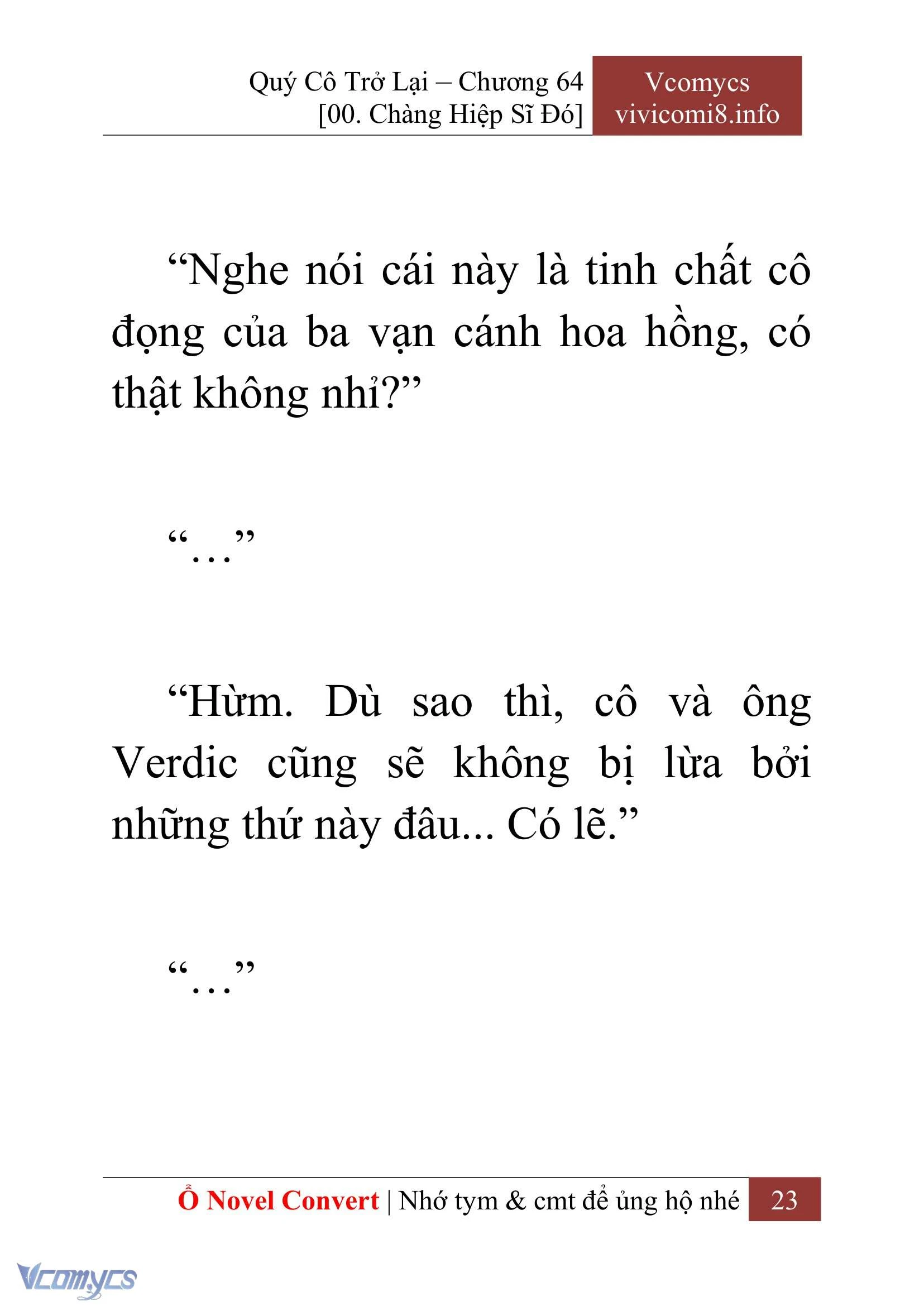 [Novel] Quý Cô Trở Lại Chapter  64 - 25