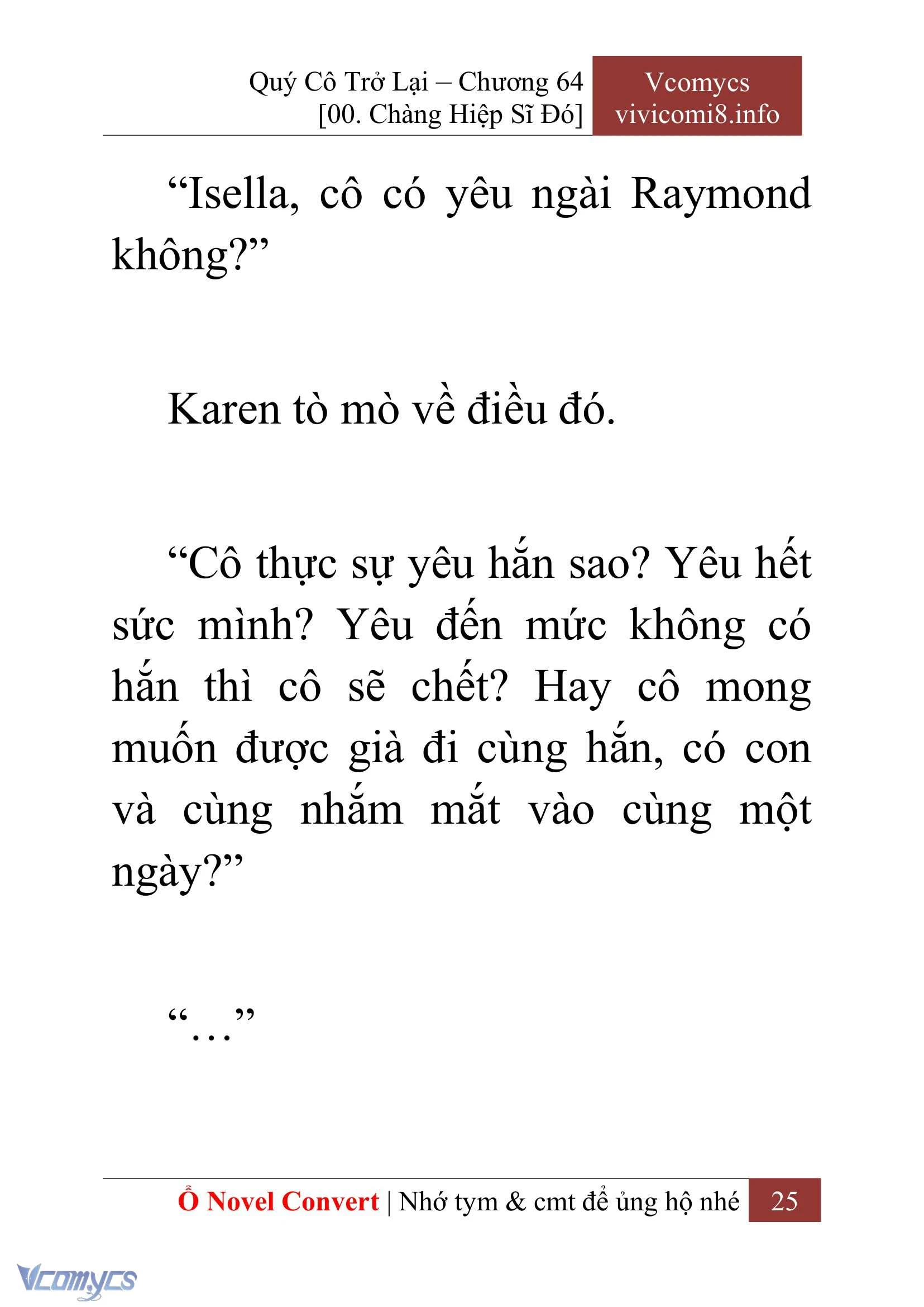 [Novel] Quý Cô Trở Lại Chapter  64 - 27