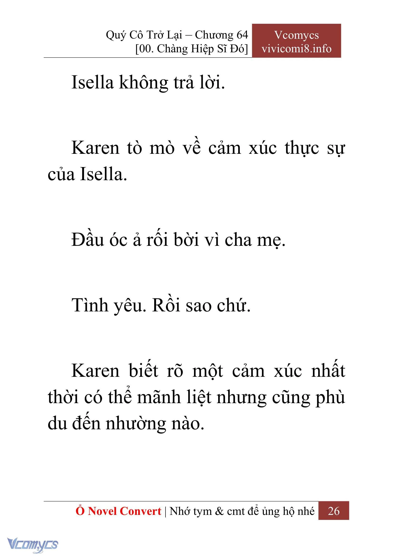 [Novel] Quý Cô Trở Lại Chapter  64 - 28