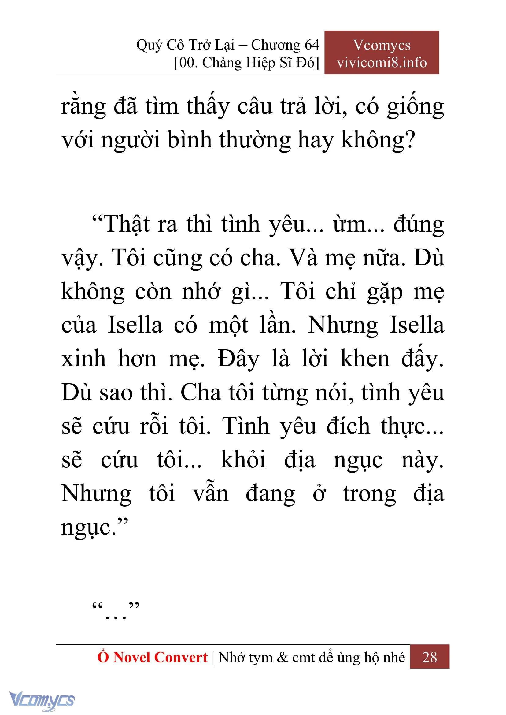 [Novel] Quý Cô Trở Lại Chapter  64 - 30