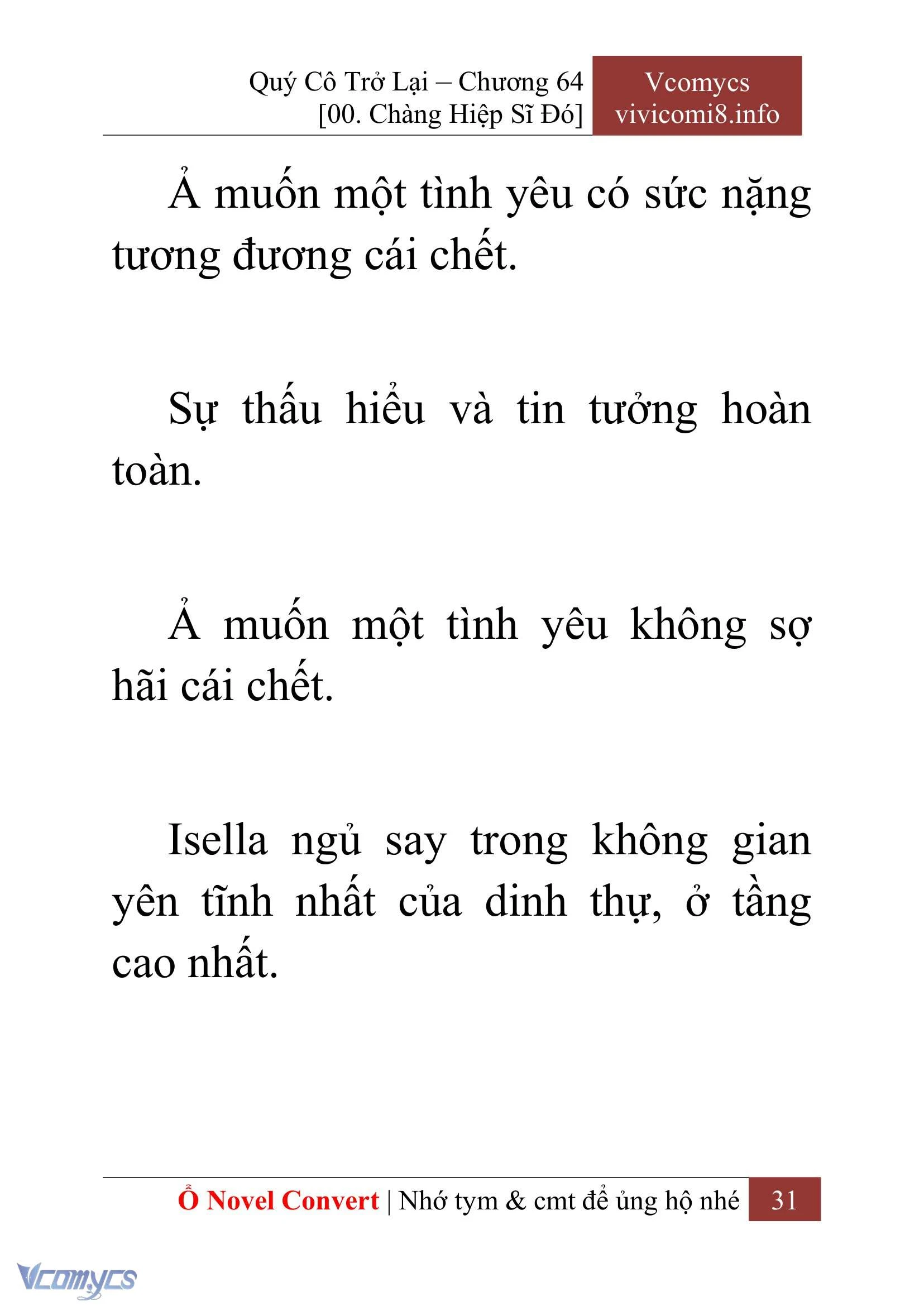 [Novel] Quý Cô Trở Lại Chapter  64 - 33
