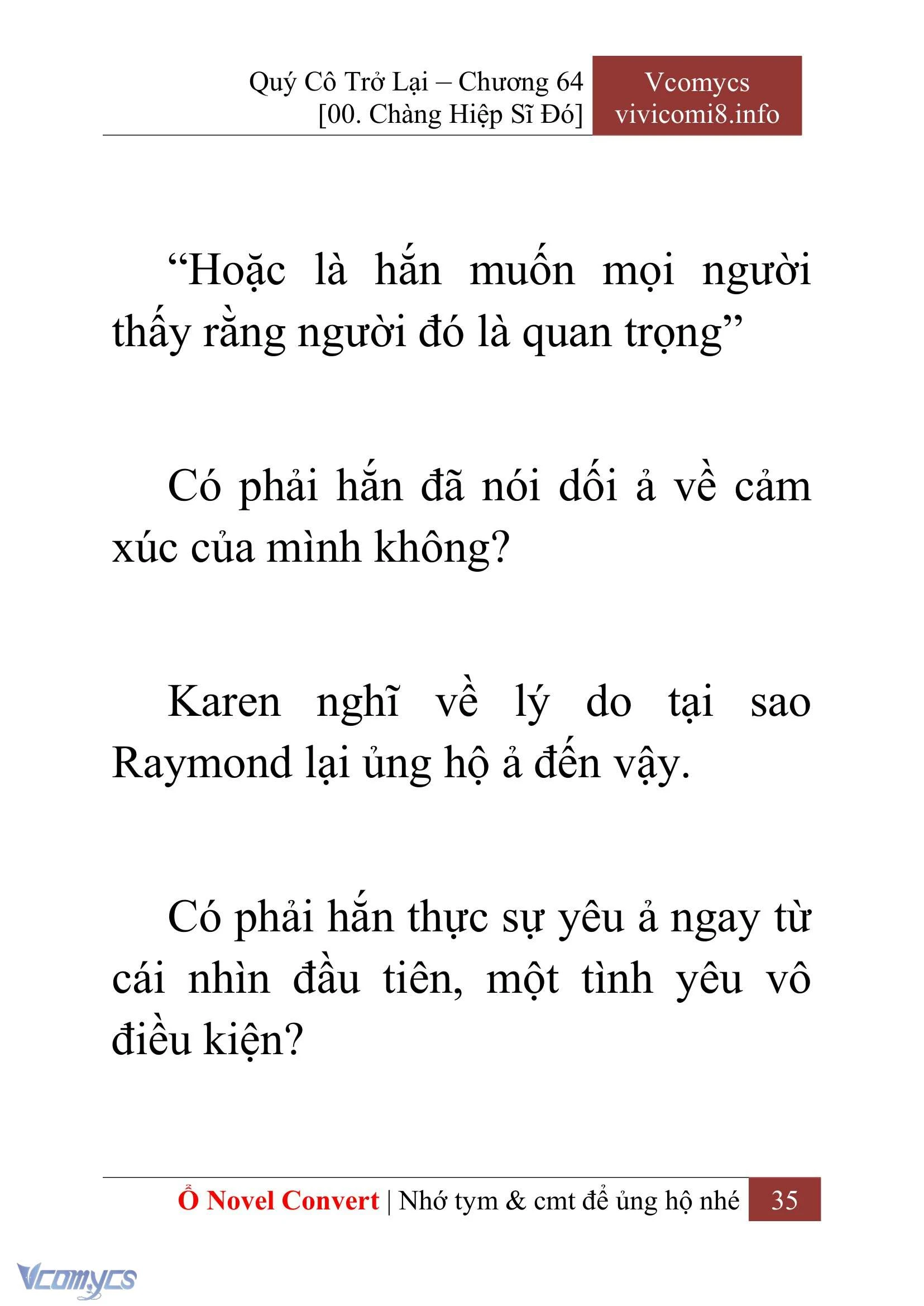 [Novel] Quý Cô Trở Lại Chapter  64 - 37