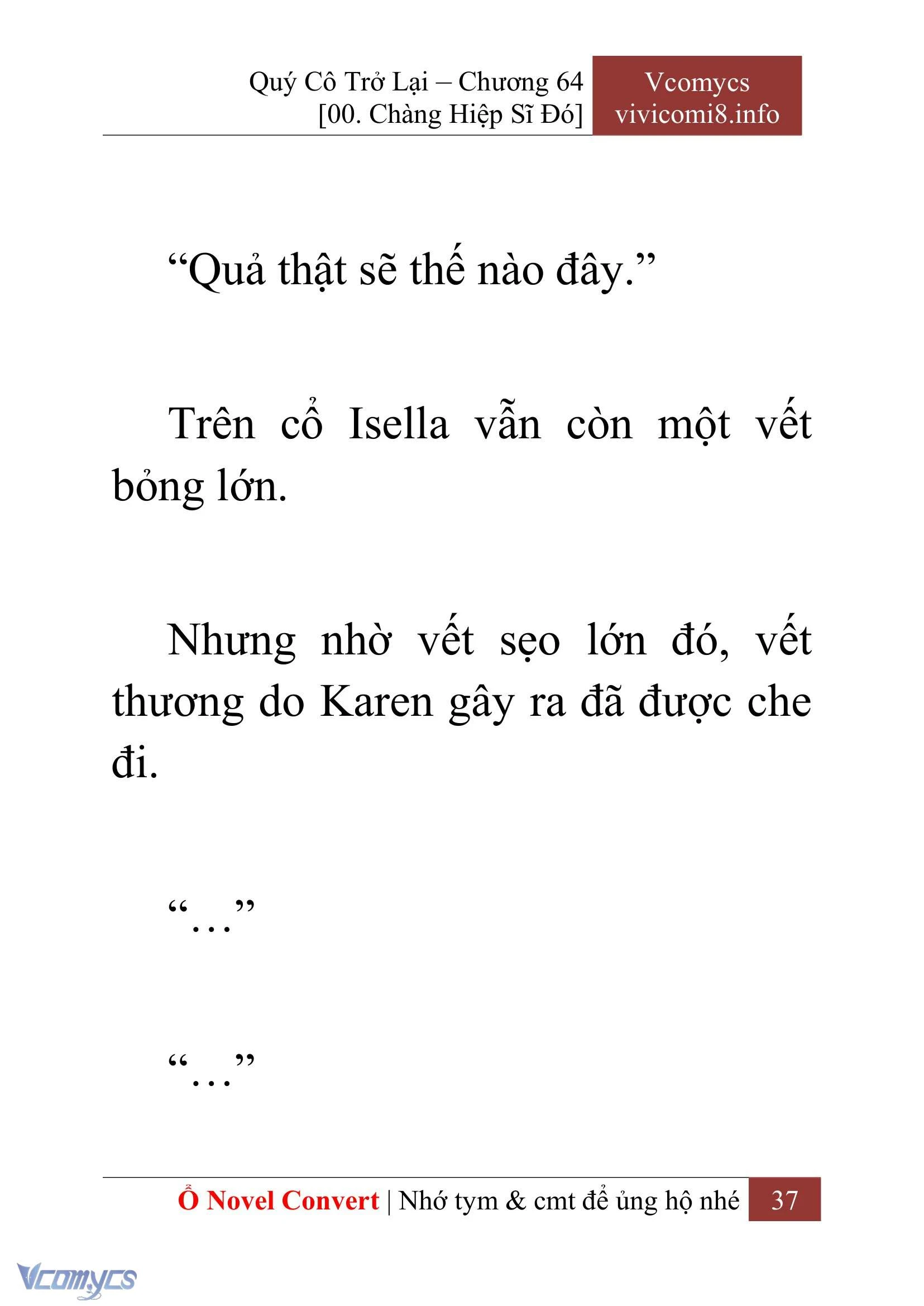 [Novel] Quý Cô Trở Lại Chapter  64 - 39