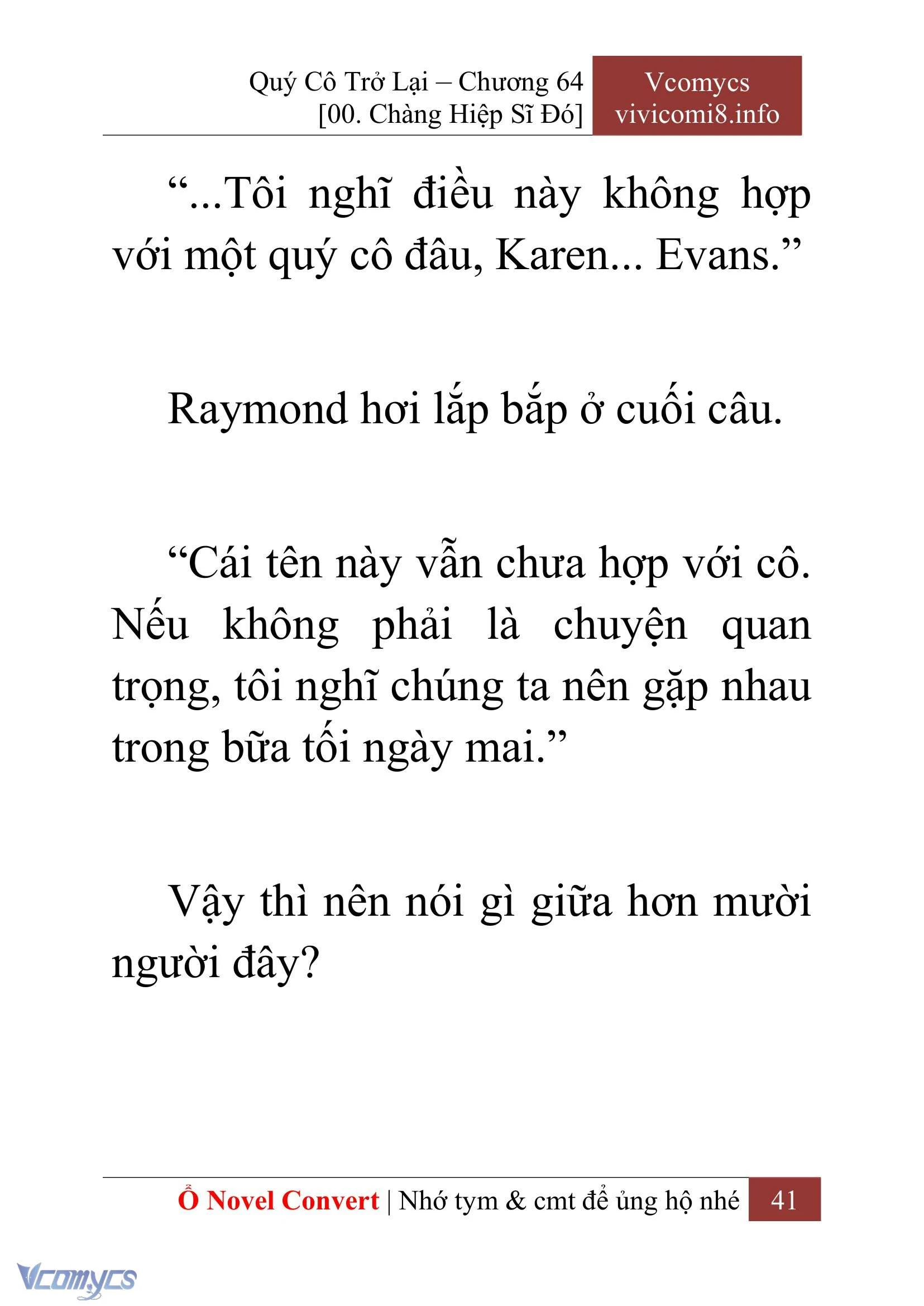 [Novel] Quý Cô Trở Lại Chapter  64 - 43